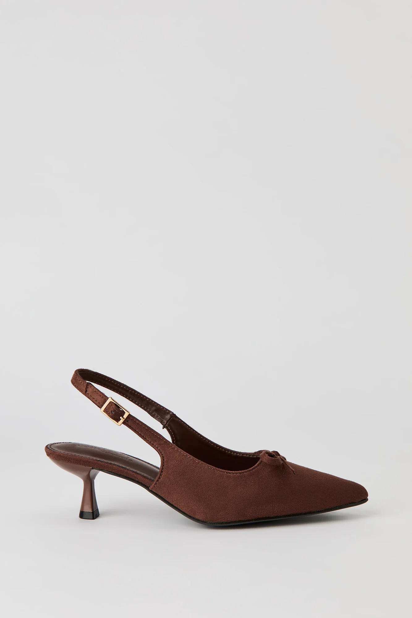 Bow Detail Slingback Kitten Heel - Image 2