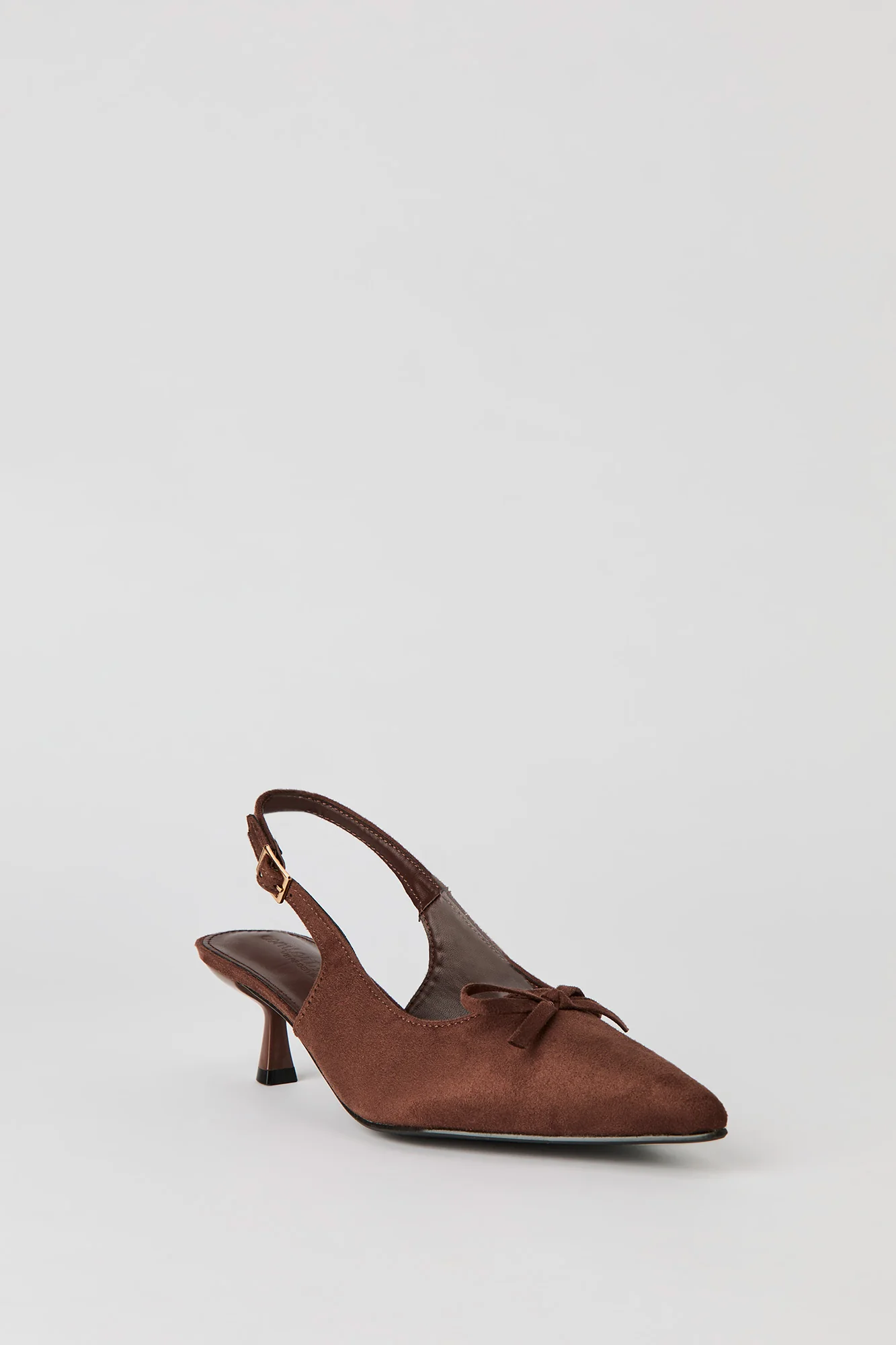 Bow Detail Slingback Kitten Heel - Image 3
