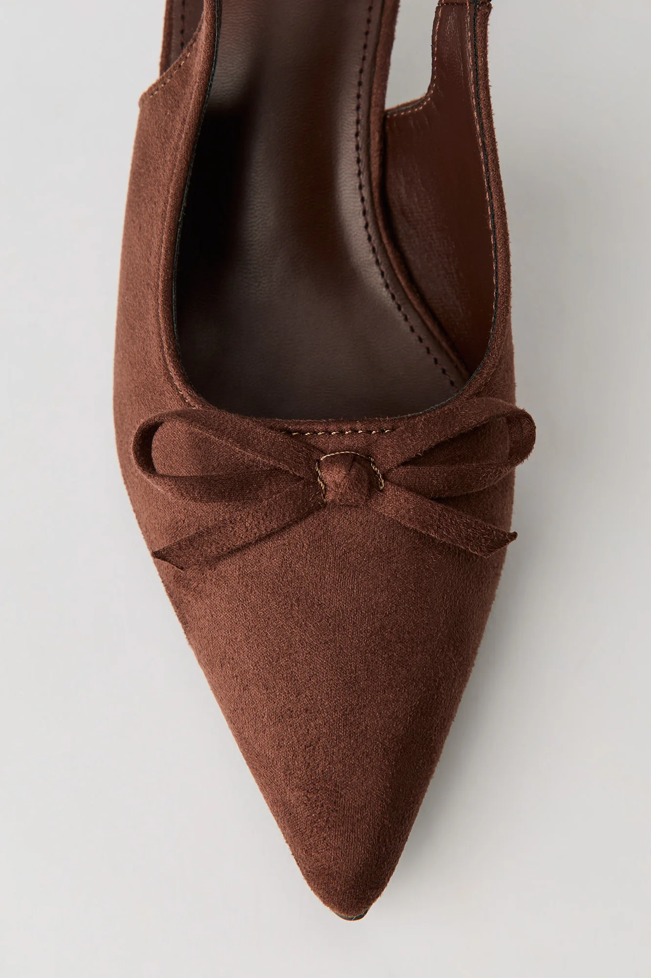 Bow Detail Slingback Kitten Heel - Image 5