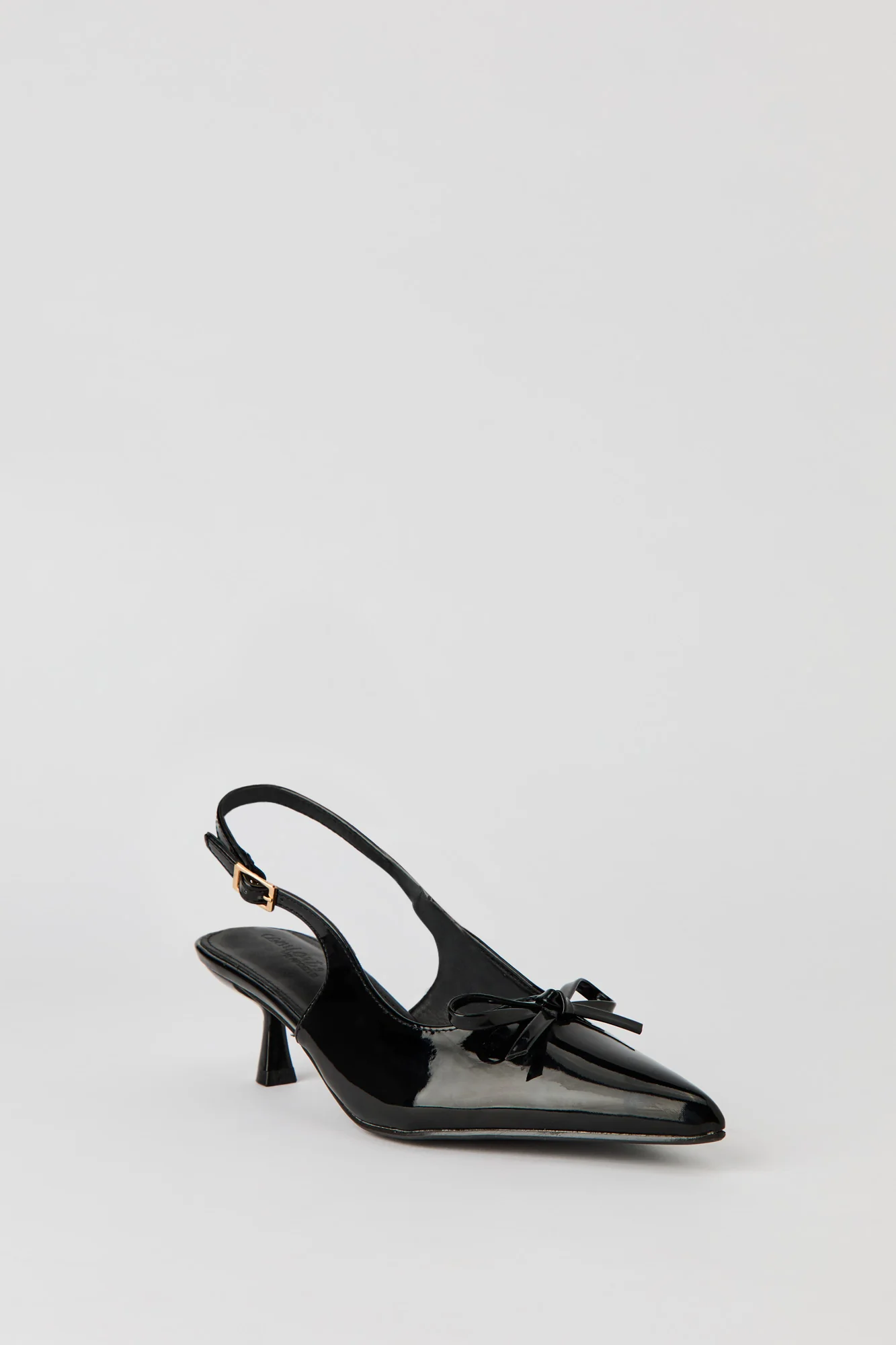 Bow Detail Slingback Kitten Heel - Image 7