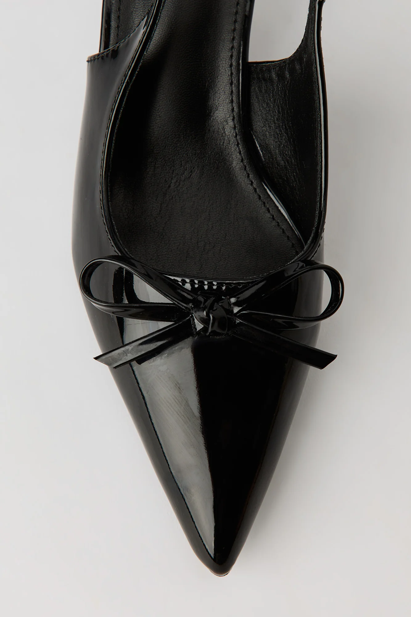 Bow Detail Slingback Kitten Heel - Image 9