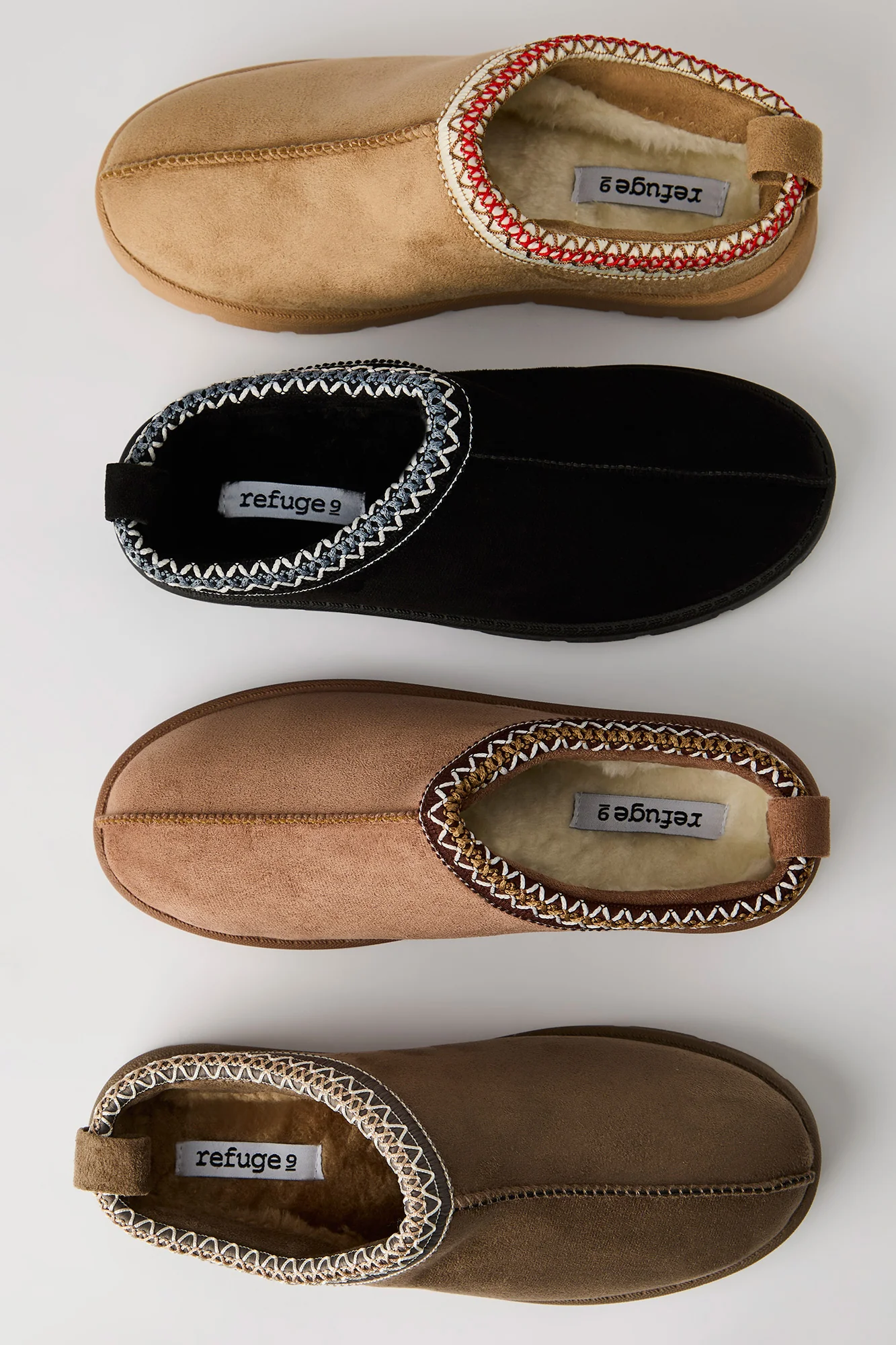 Faux Suede Embroidered Slipper Booties