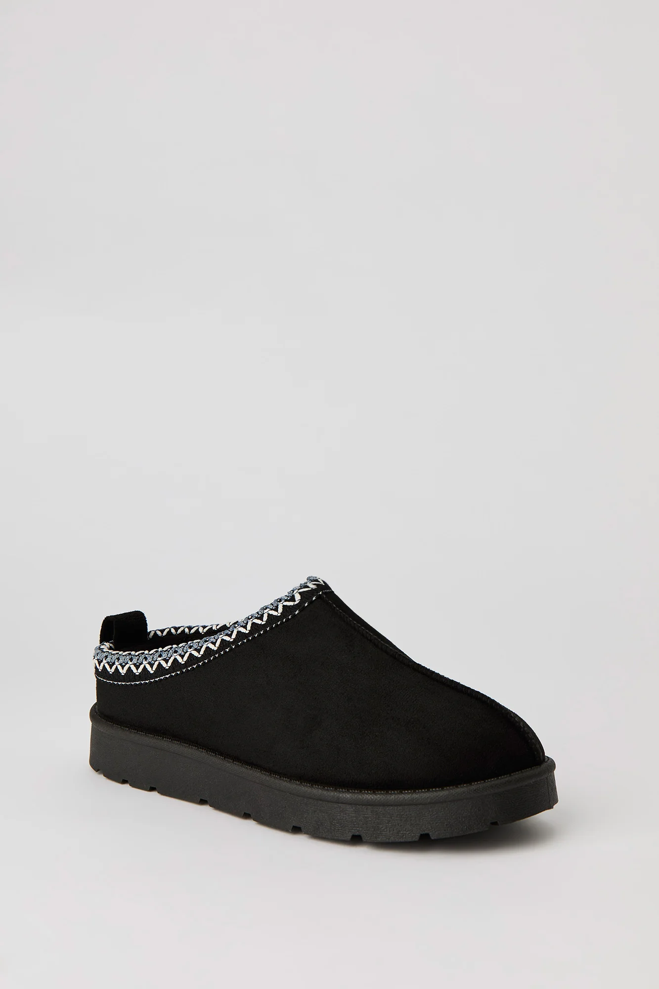 Faux Suede Embroidered Slipper Booties - Image 6