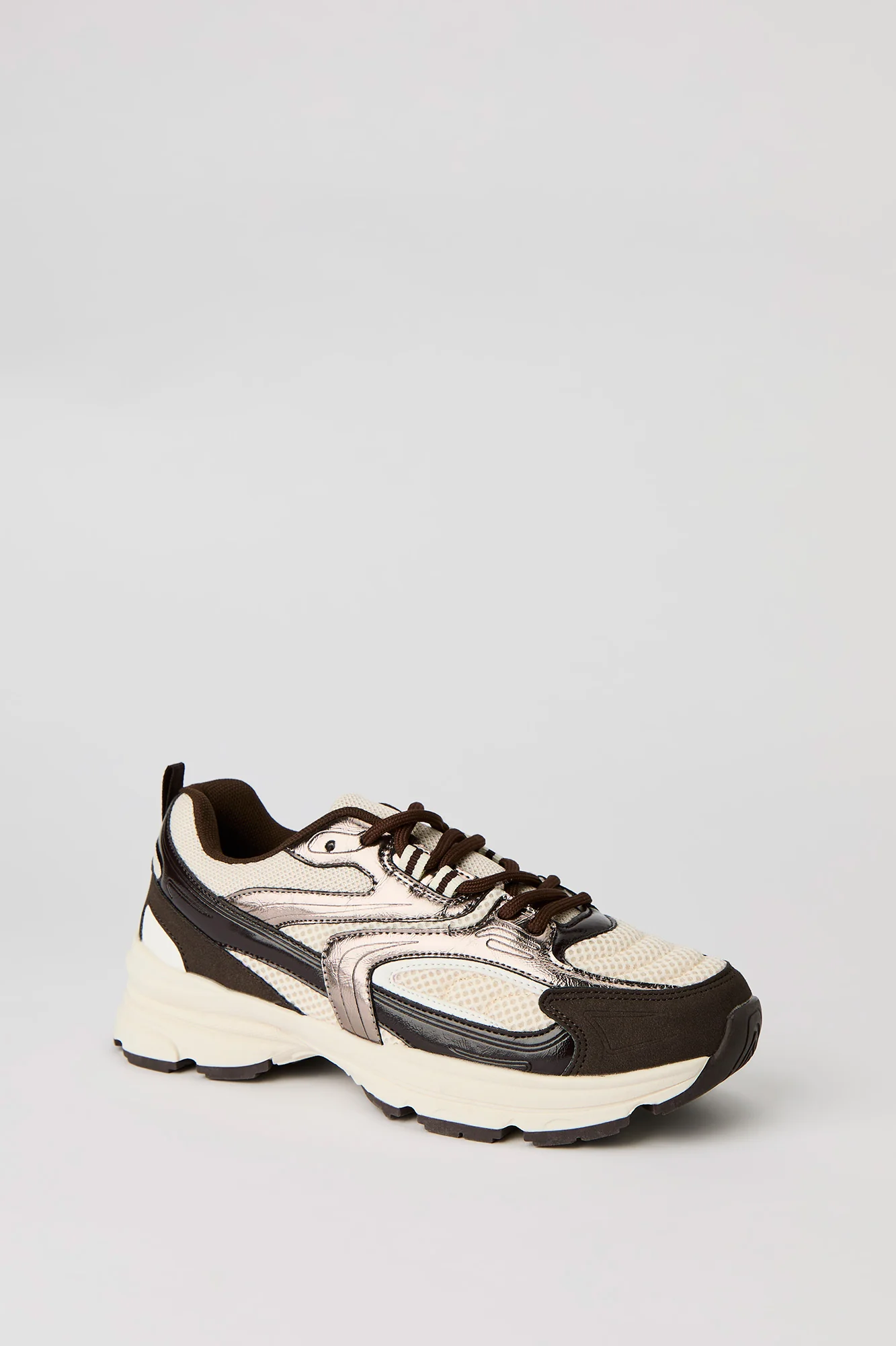 Mesh & Metallic Chunky Sneakers - Image 3