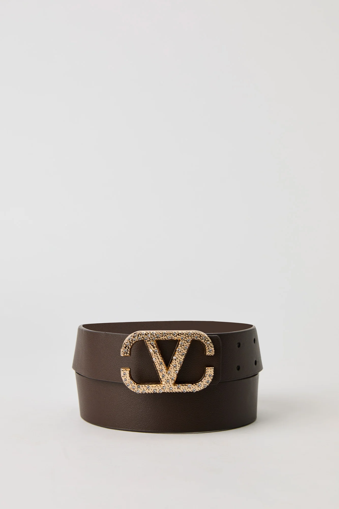 Rhinestone V Buckle Belt