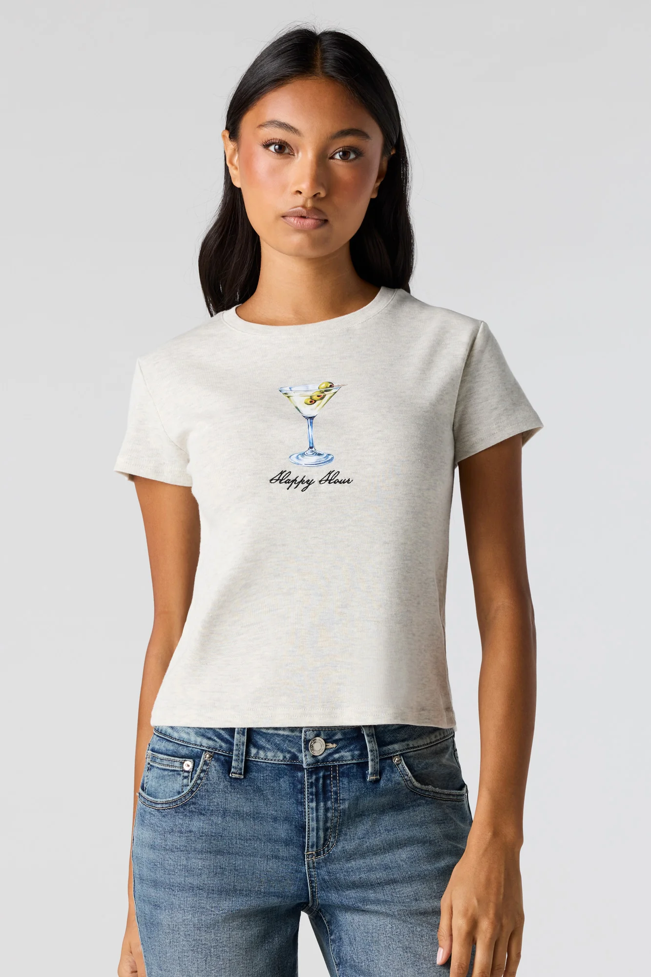 Graphic Ribbed T-Shirt - Image 11