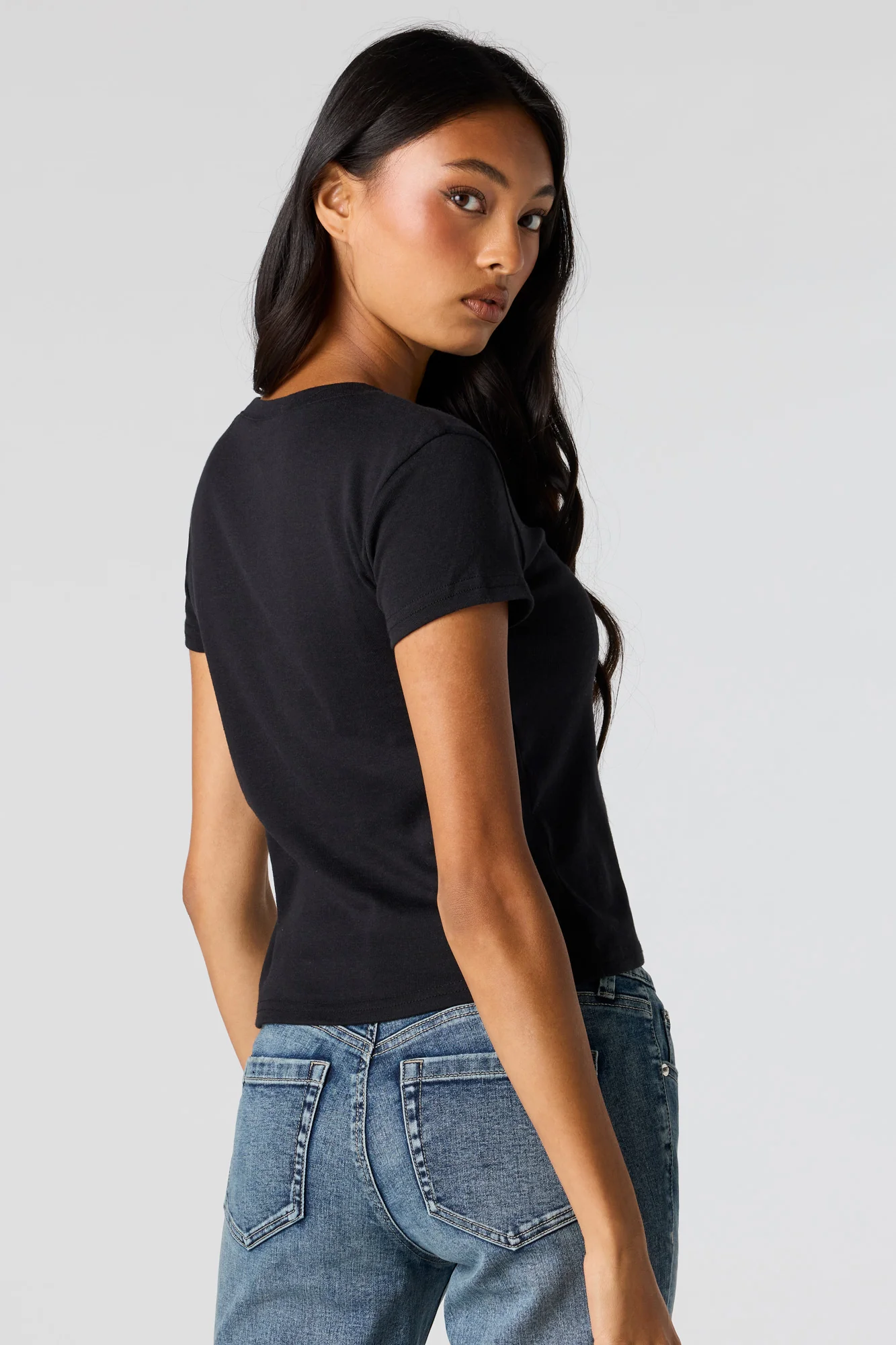 Graphic Ribbed T-Shirt - Image 5