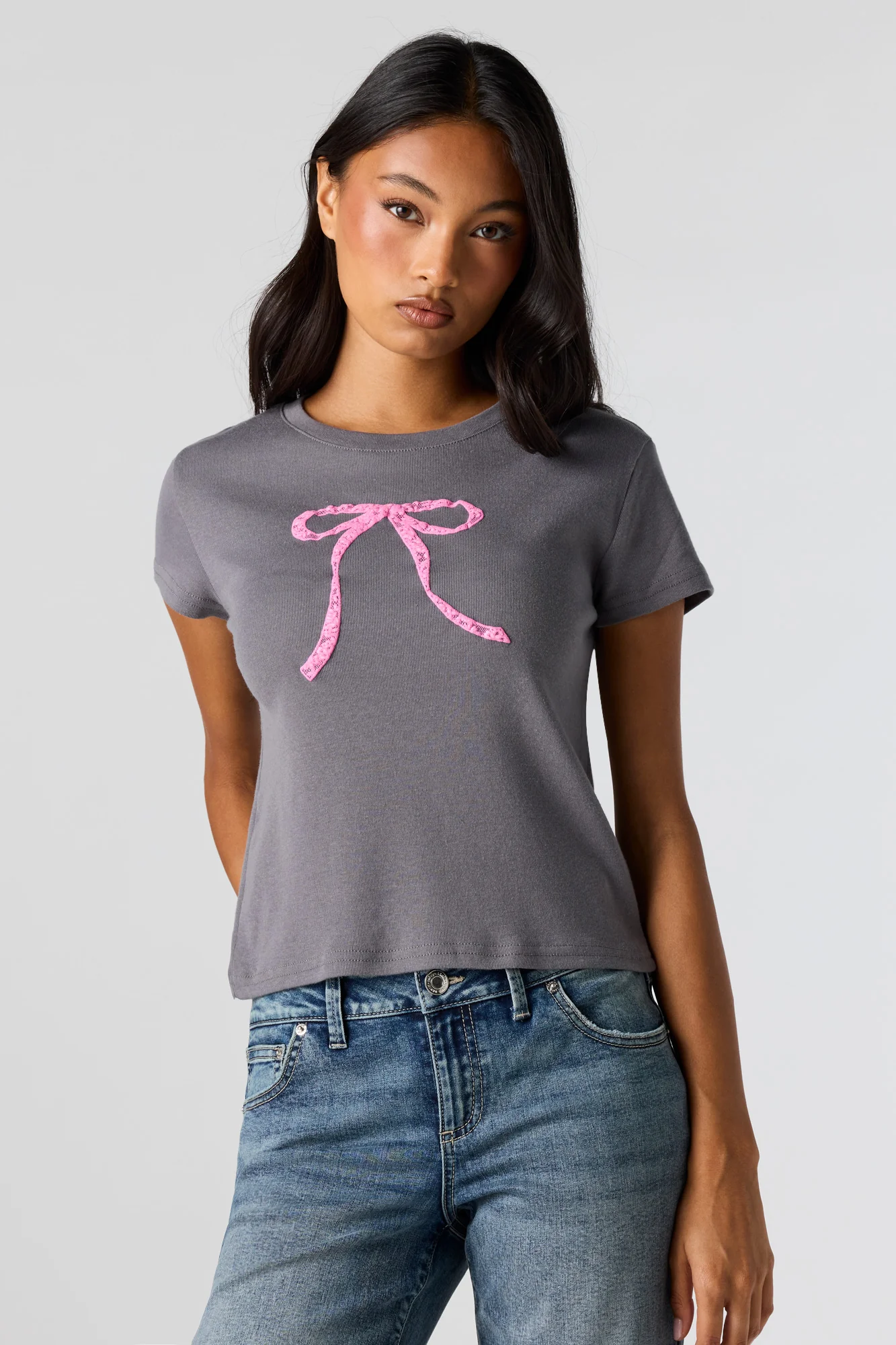 Graphic Ribbed T-Shirt - Image 8