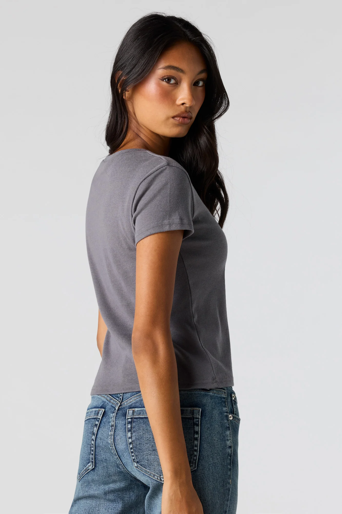 Graphic Ribbed T-Shirt - Image 9
