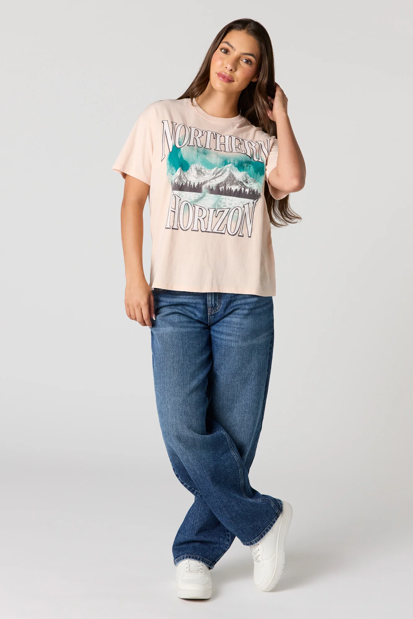 Destination Graphic Washed Boyfriend T-Shirt - Image 12