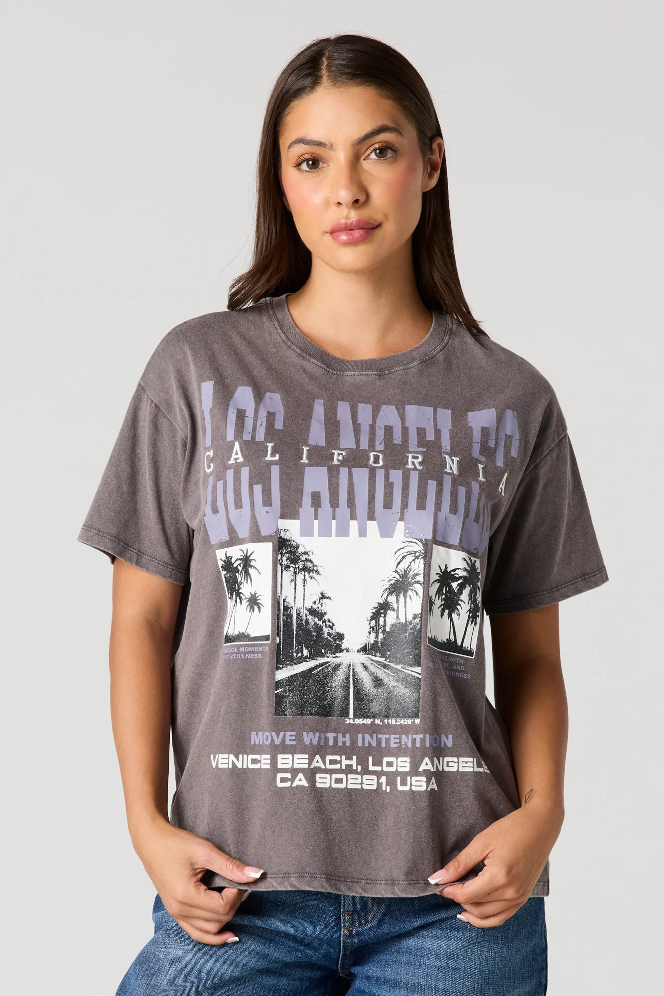 Destination Graphic Washed Boyfriend T-Shirt - Image 7