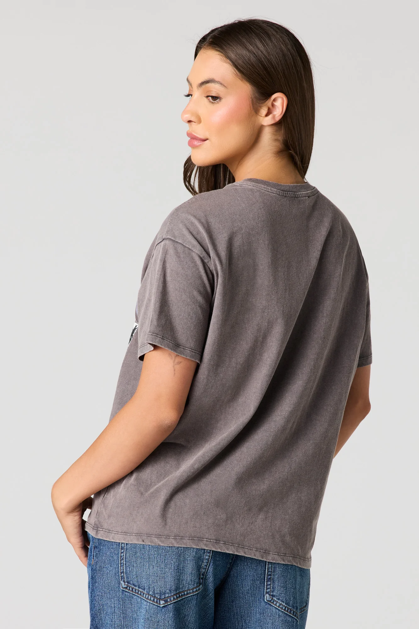 Destination Graphic Washed Boyfriend T-Shirt - Image 8