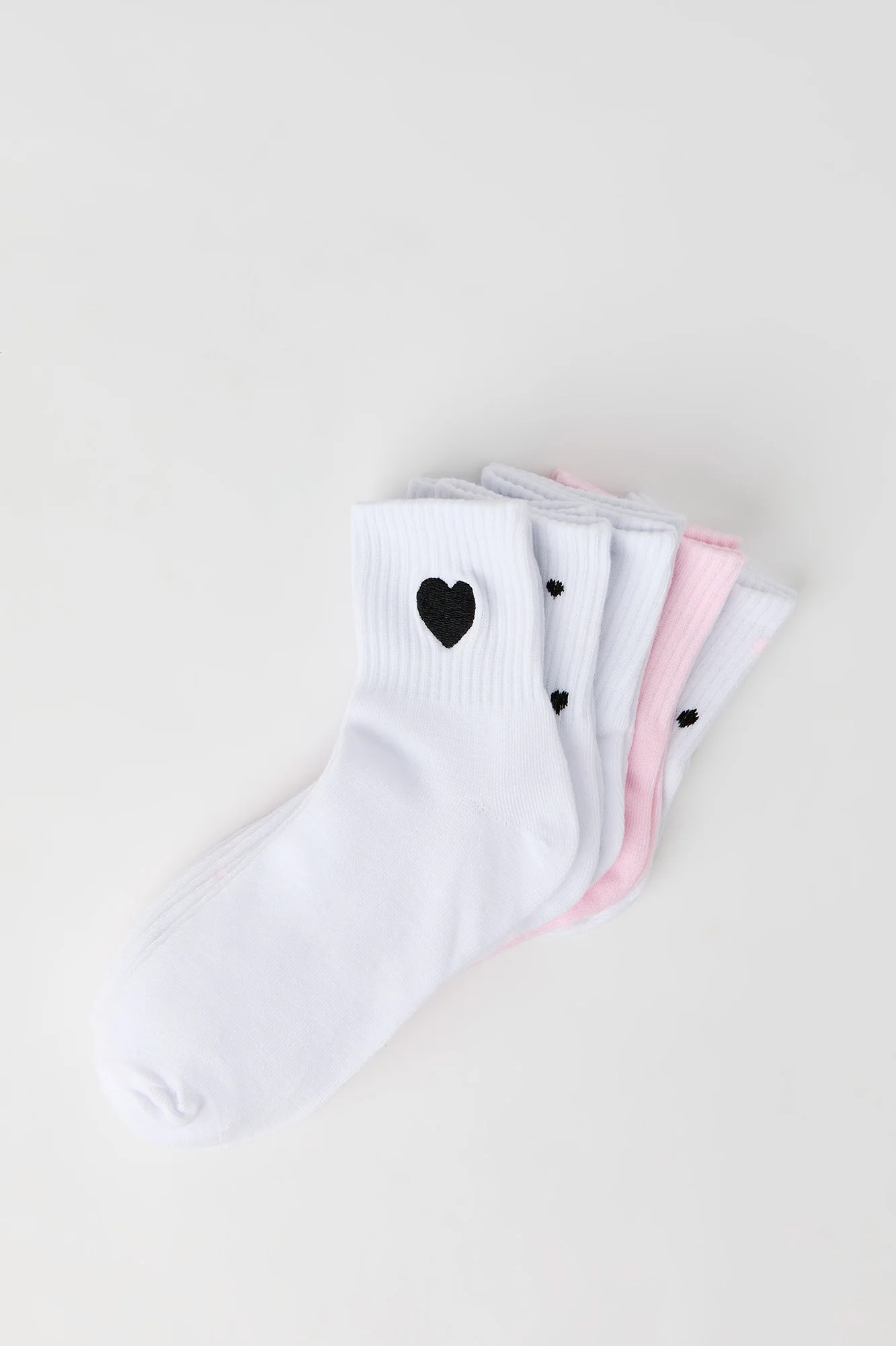 Valentine's Day Embroidered Quarter Socks (5 Pack)