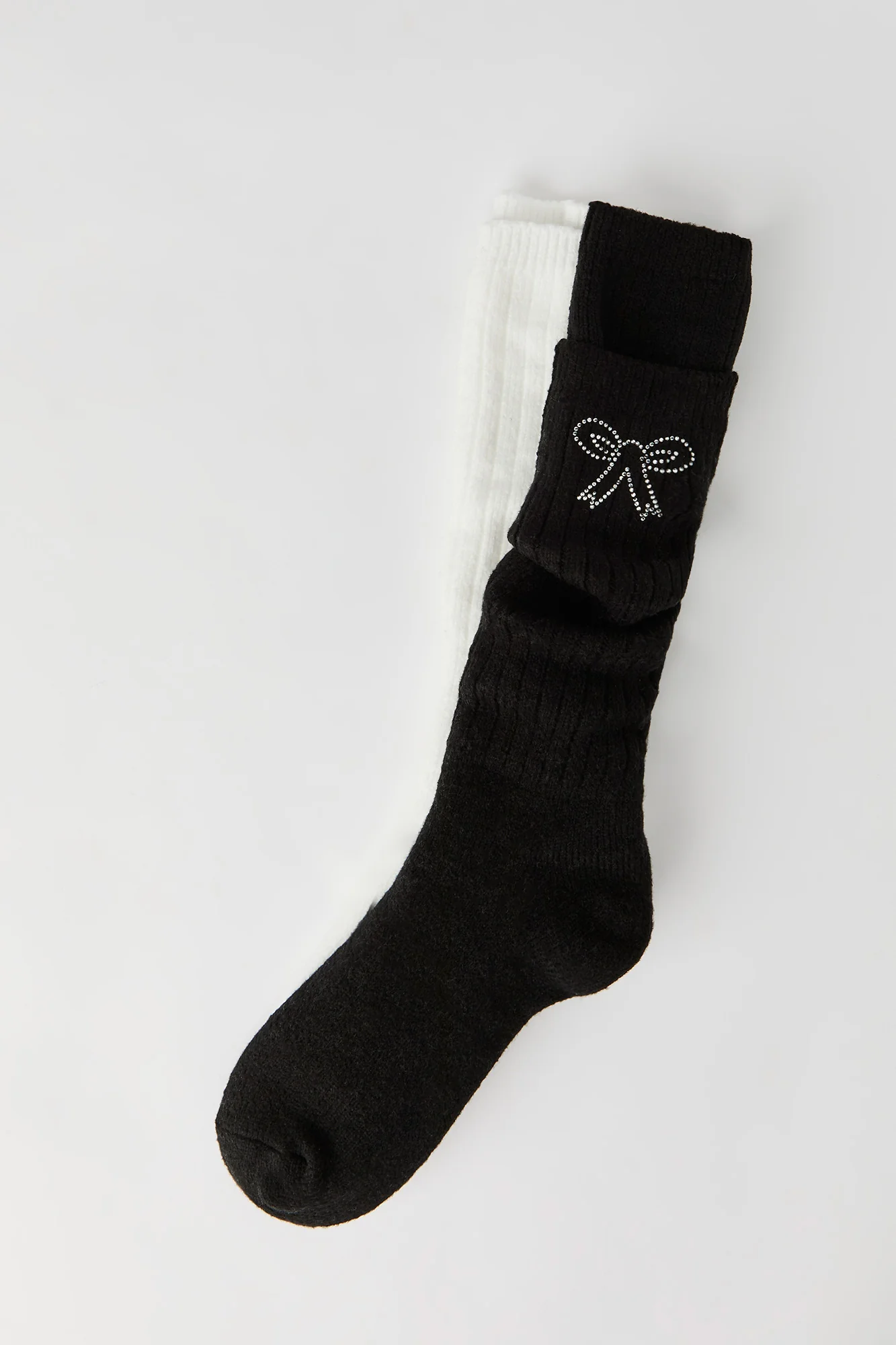 Rhinestone Slouchy Socks (2 Pack) - Image 2