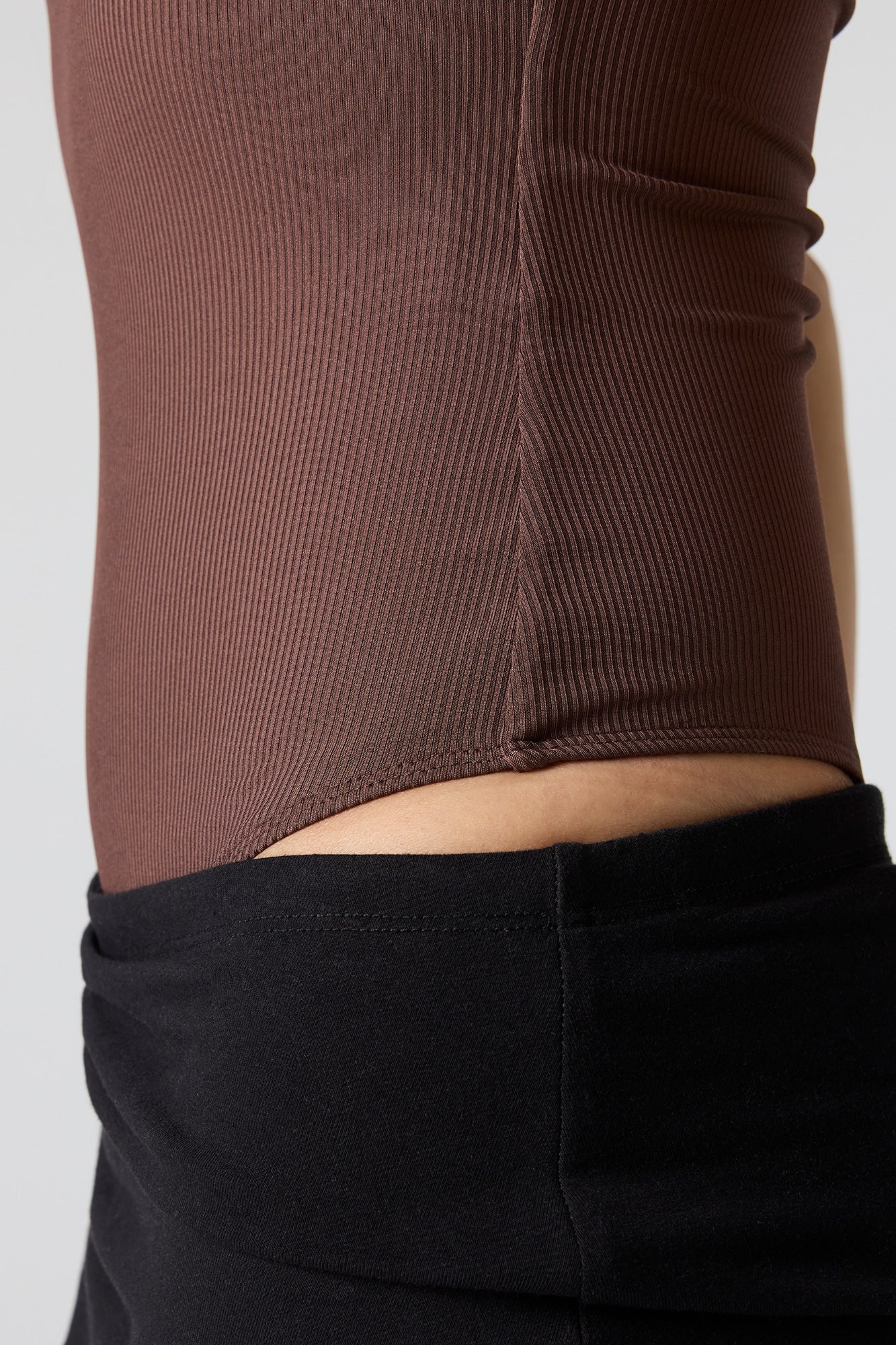 Contour Ribbed Square Neck T-Shirt Bodysuit - Image 16