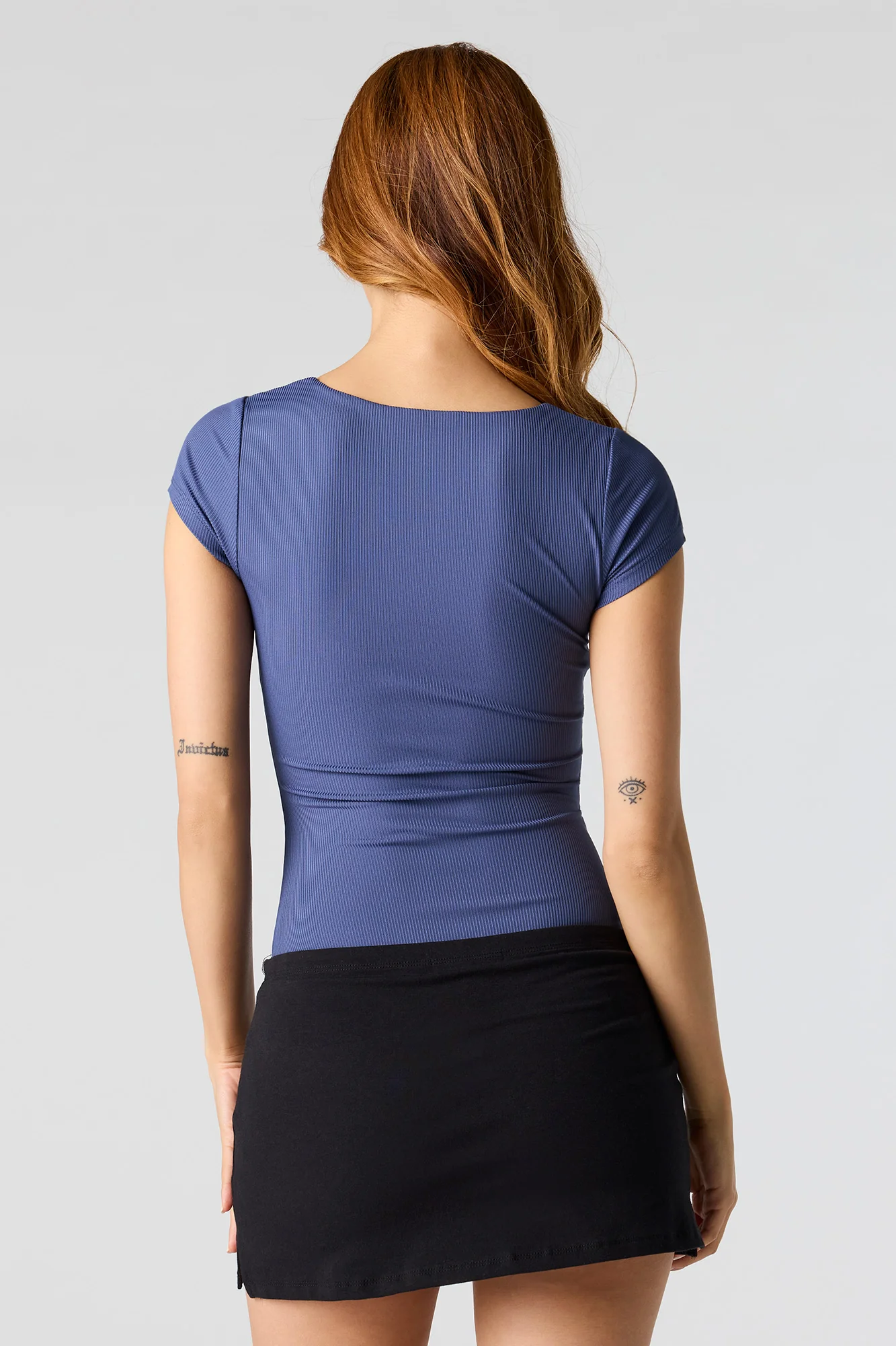 Contour Ribbed Square Neck T-Shirt Bodysuit - Image 18