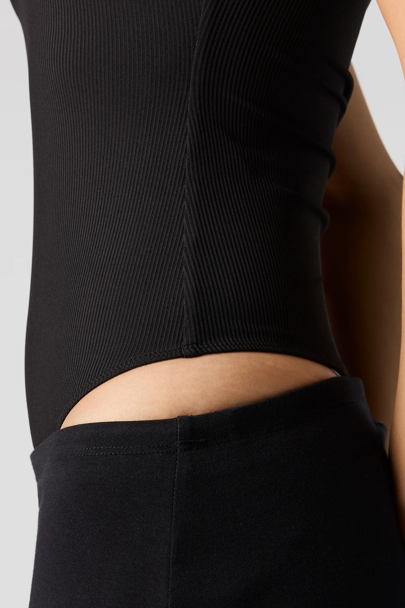 Contour Ribbed Square Neck T-Shirt Bodysuit - Image 8