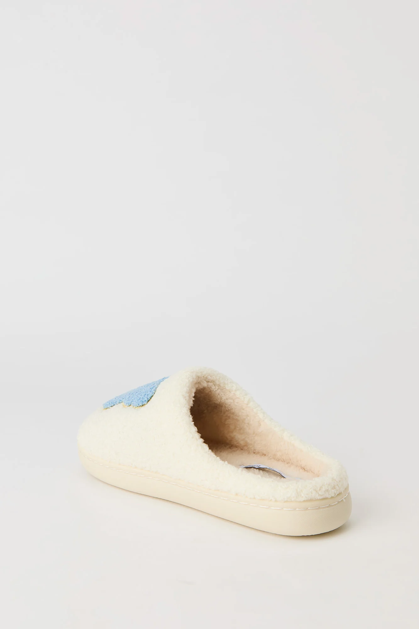 Butterfly Embroidered Sherpa Slippers - Image 4
