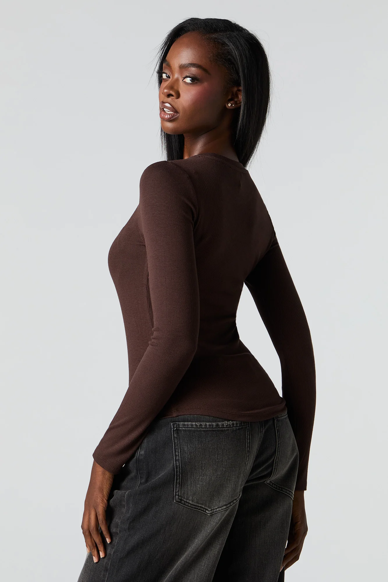 Ribbed Long Sleeve Top - Image 11