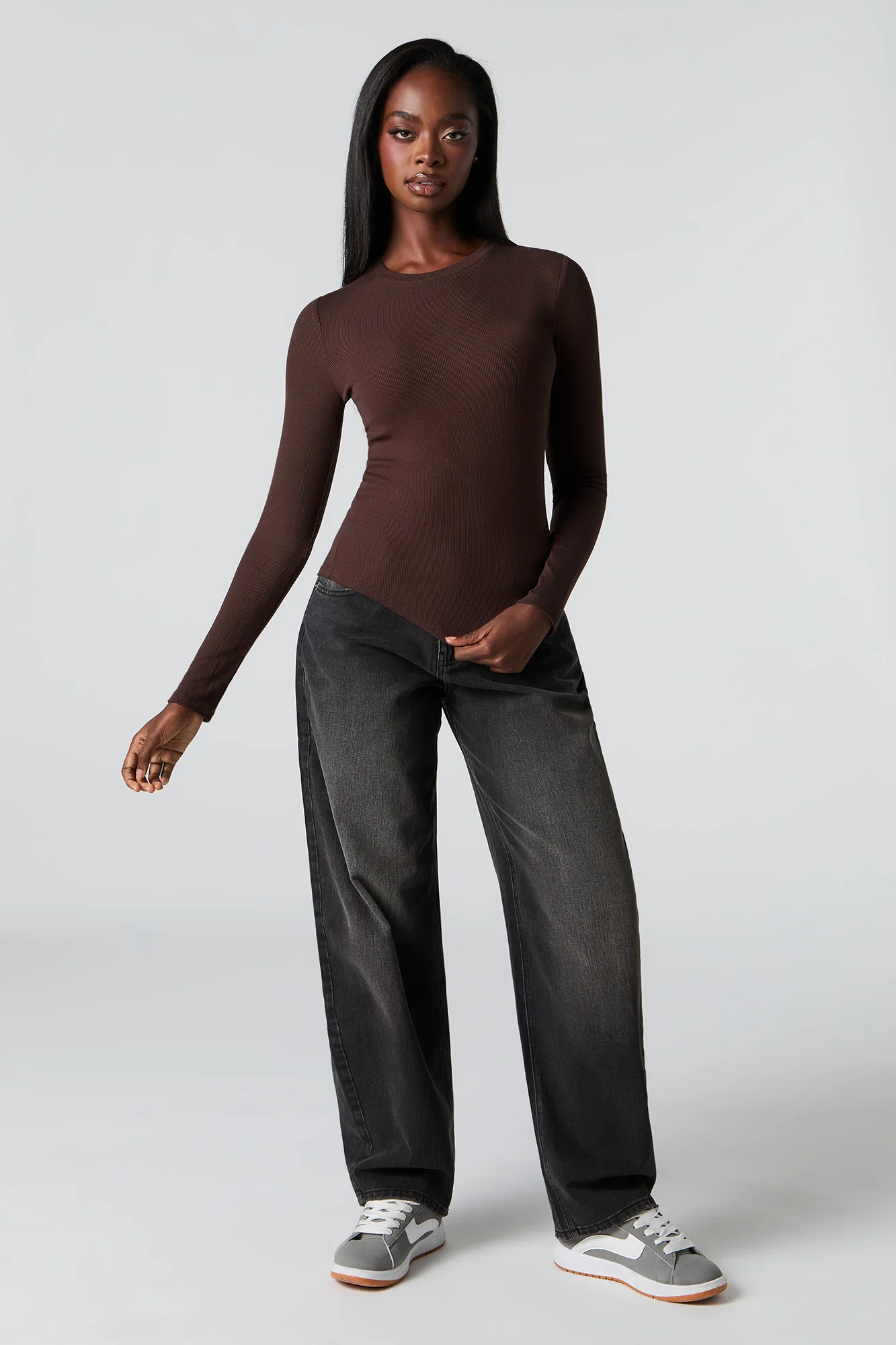 Ribbed Long Sleeve Top - Image 12