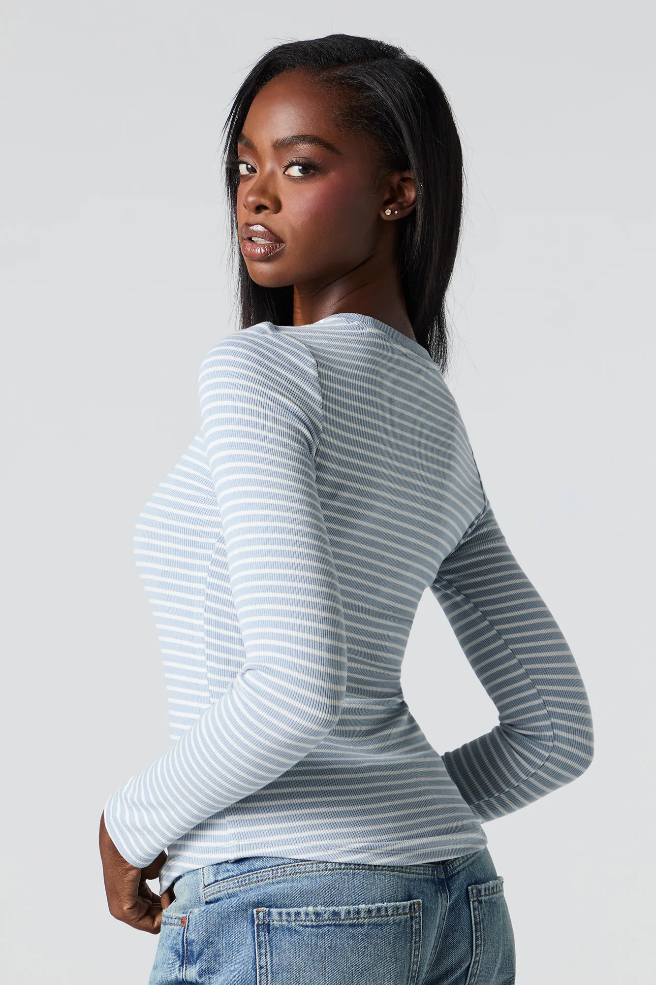 Ribbed Long Sleeve Top - Image 20