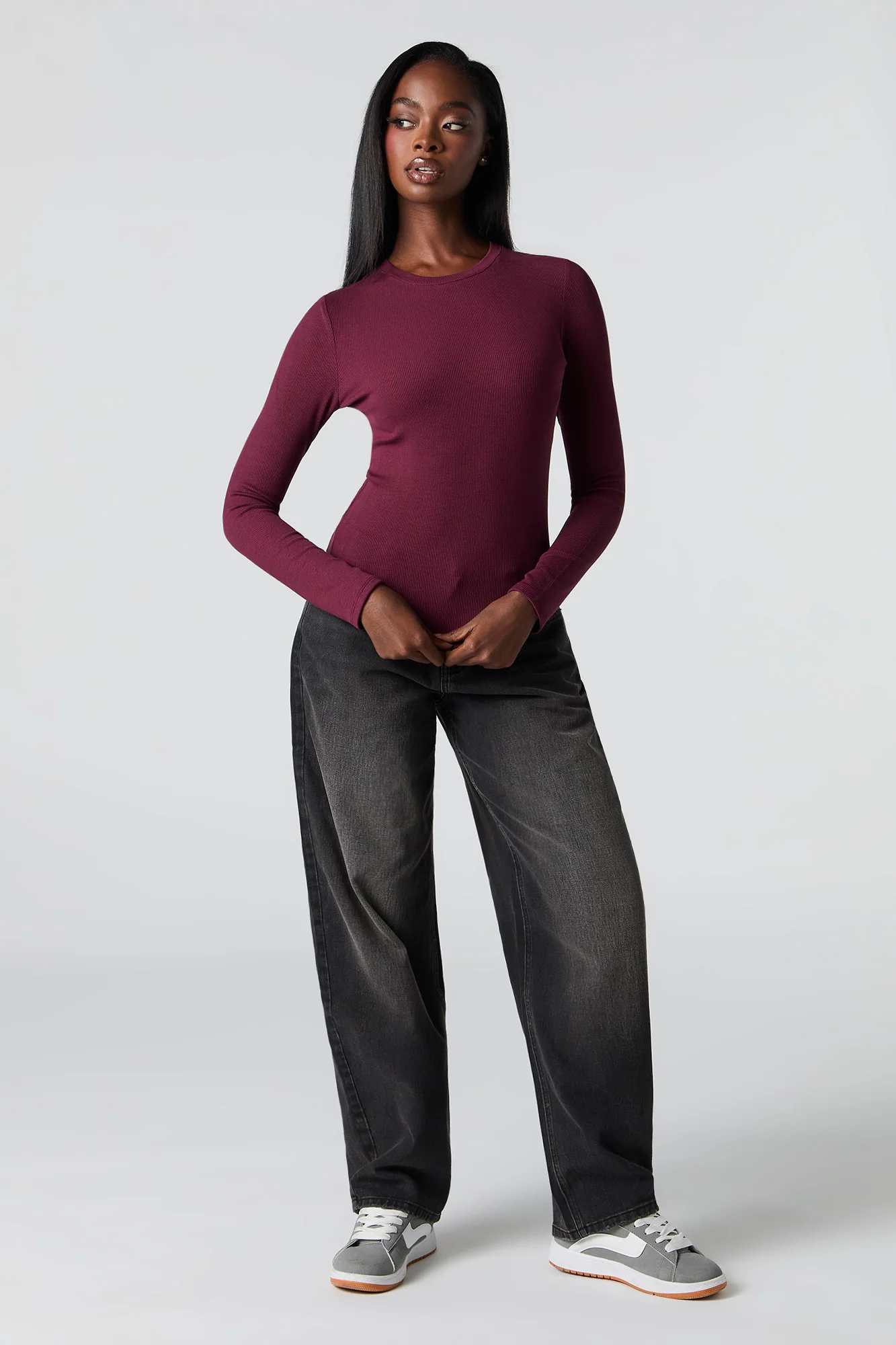 Ribbed Long Sleeve Top - Image 24