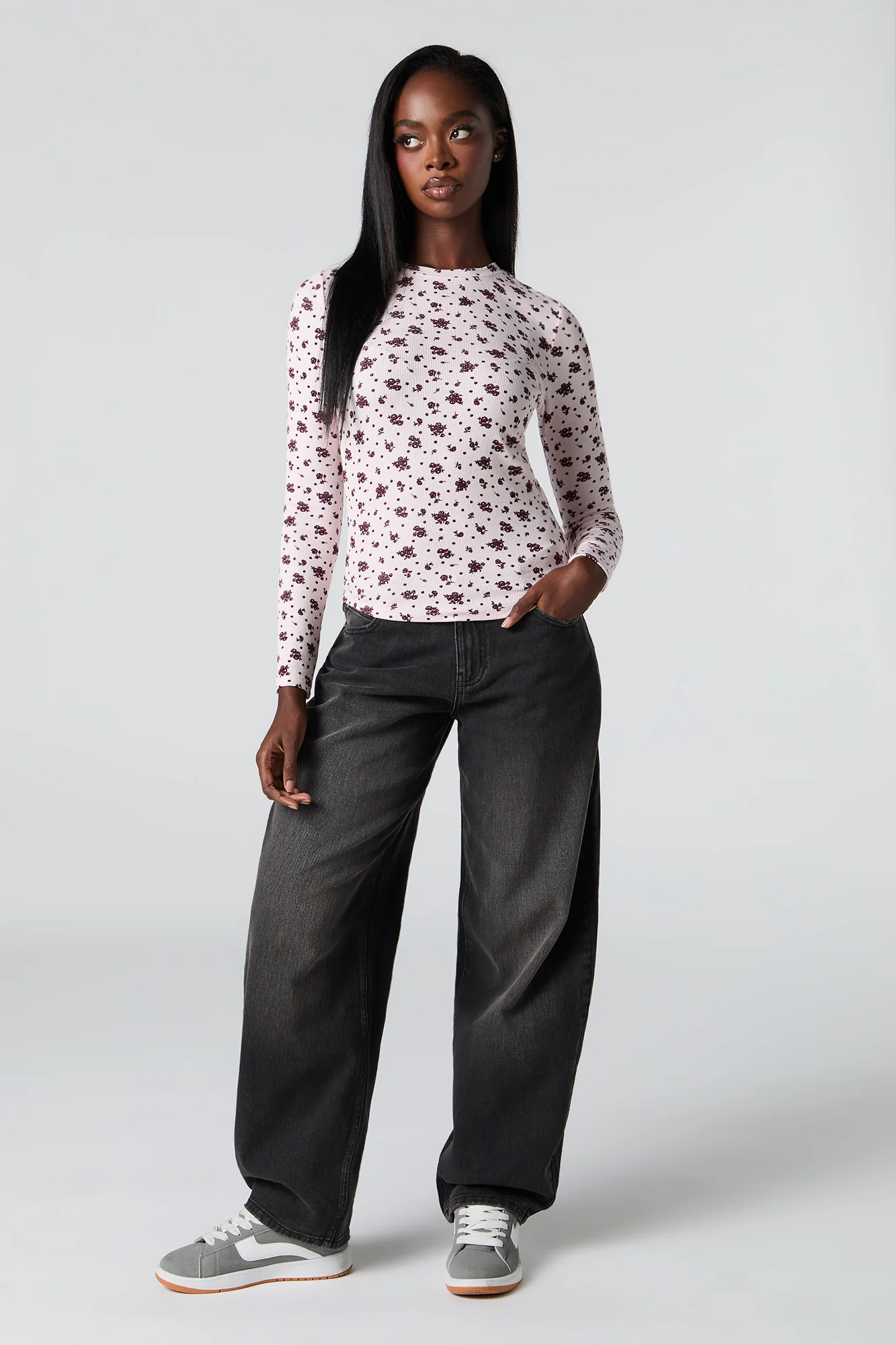 Ribbed Long Sleeve Top - Image 3