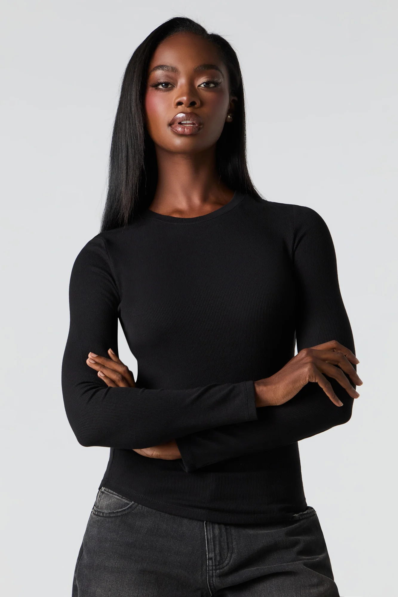 Ribbed Long Sleeve Top - Image 4
