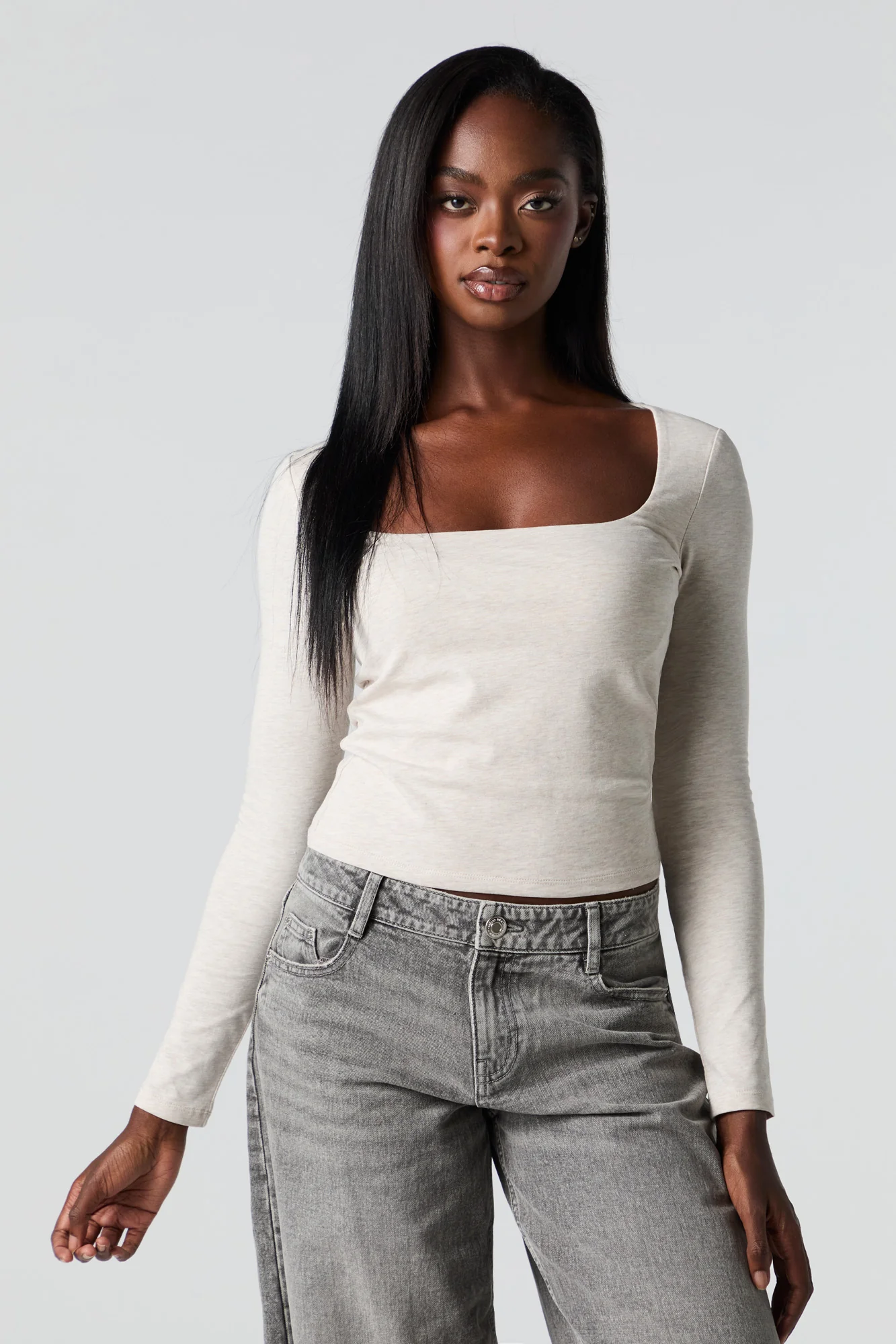 Contour Square Neck Long Sleeve Top - Image 10