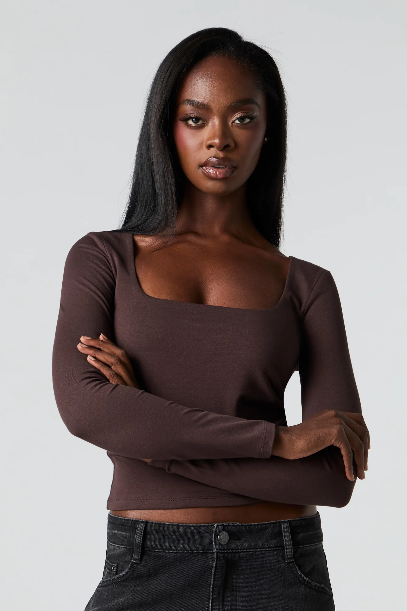 Contour Square Neck Long Sleeve Top - Image 13