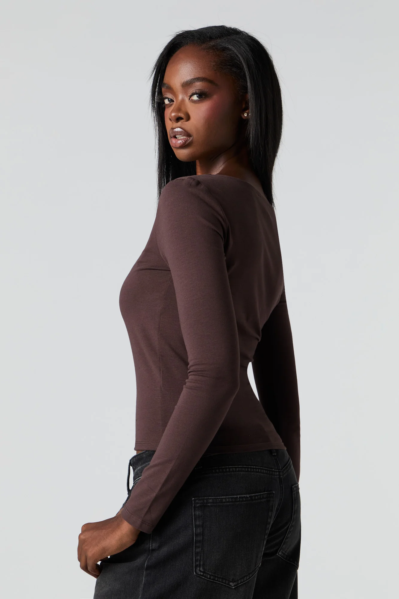 Contour Square Neck Long Sleeve Top - Image 14