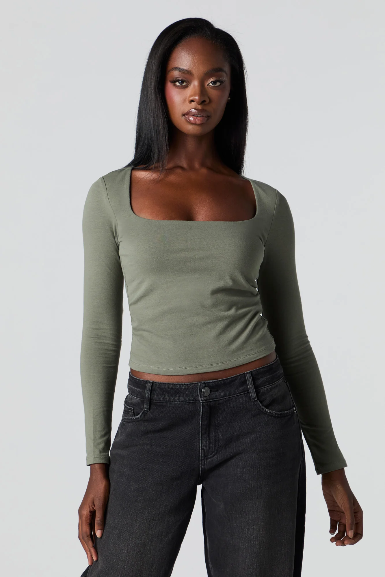 Contour Square Neck Long Sleeve Top - Image 16