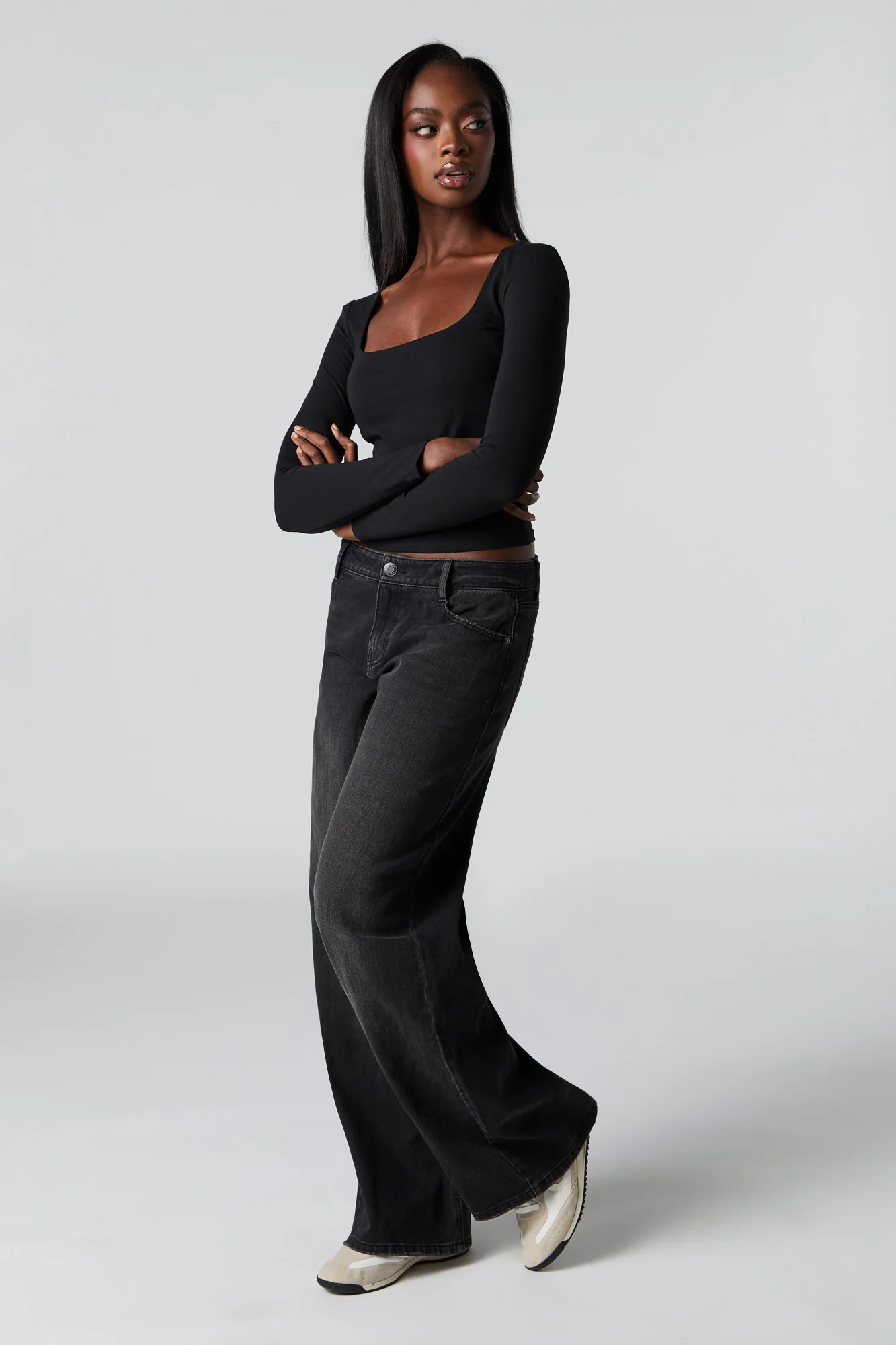 Contour Square Neck Long Sleeve Top - Image 6