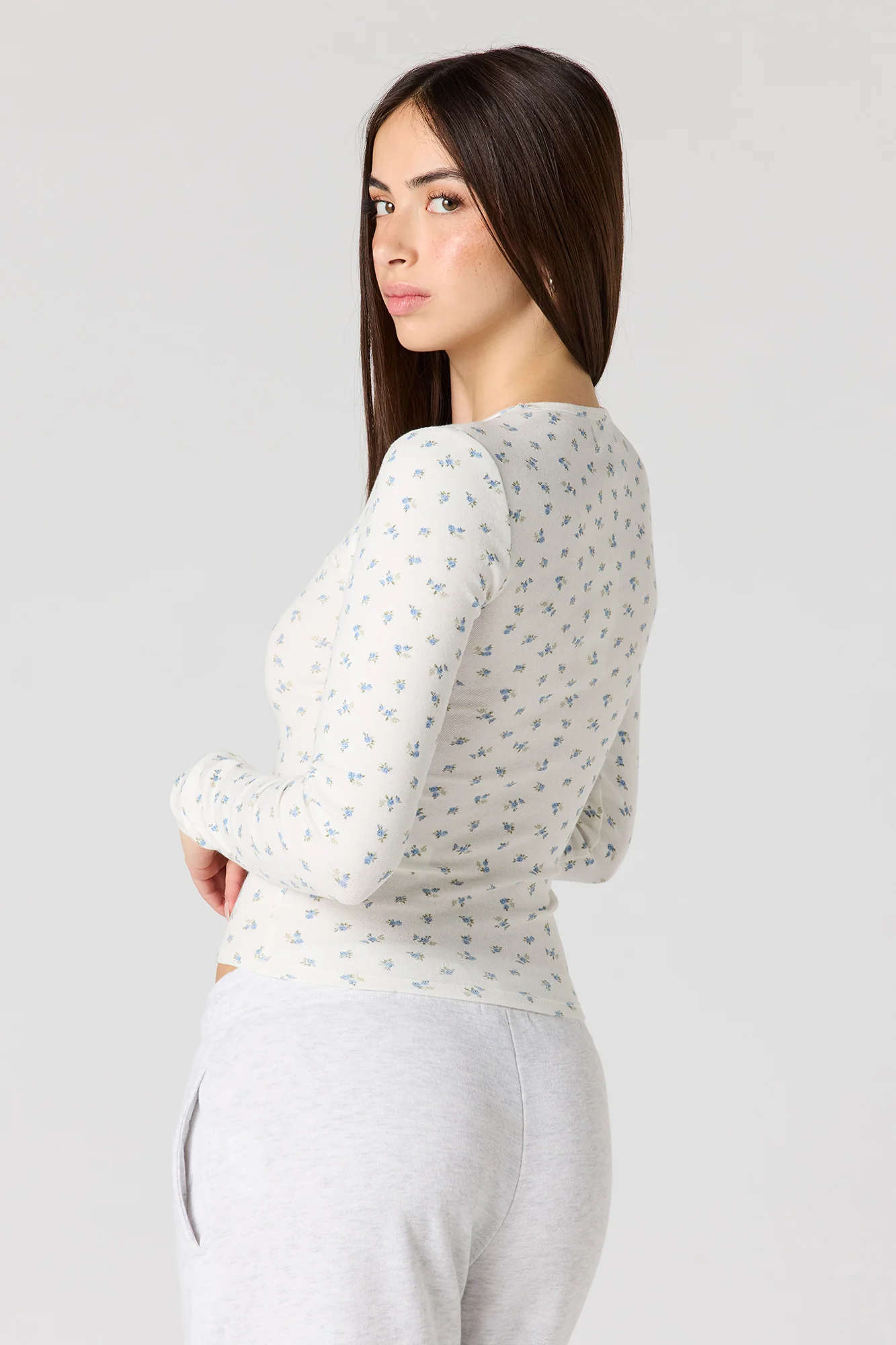Classic Ribbed Long Sleeve Top - Image 14