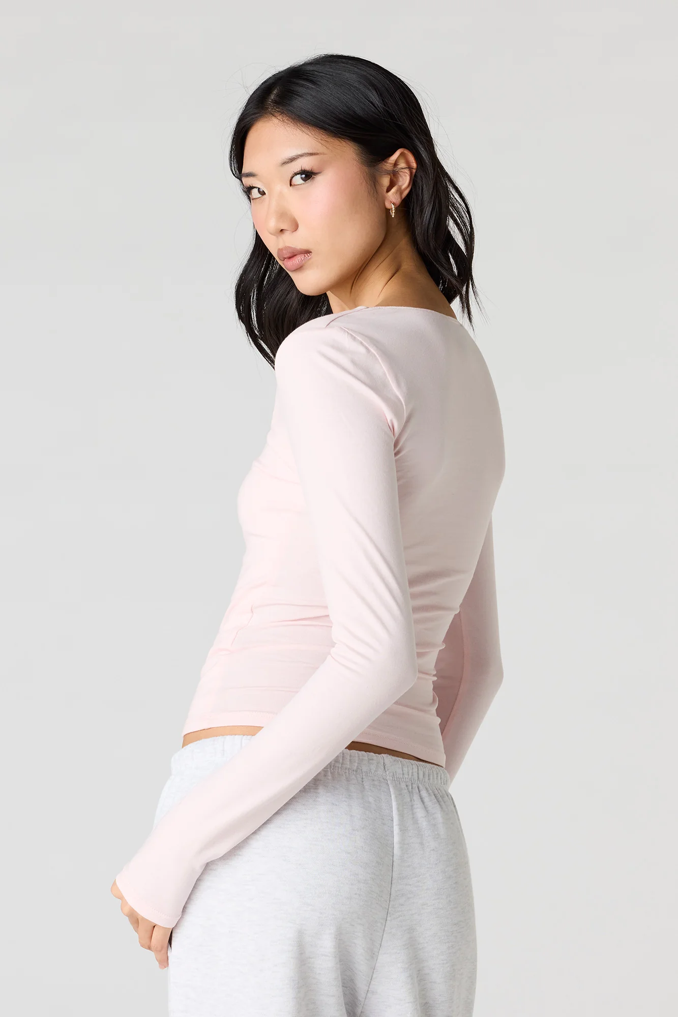 Soft Contour Square Neck Long Sleeve Top - Image 14