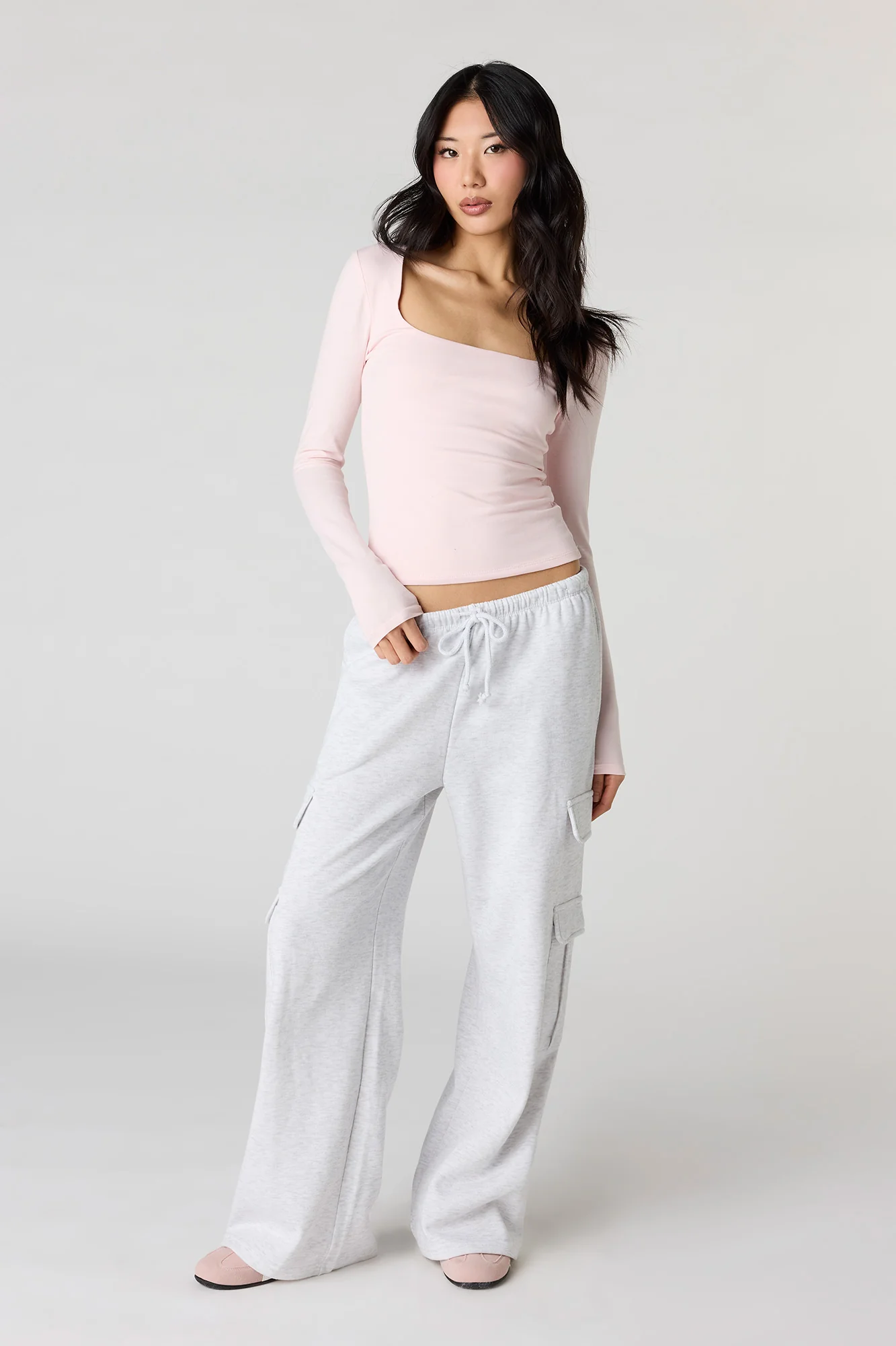 Soft Contour Square Neck Long Sleeve Top - Image 15