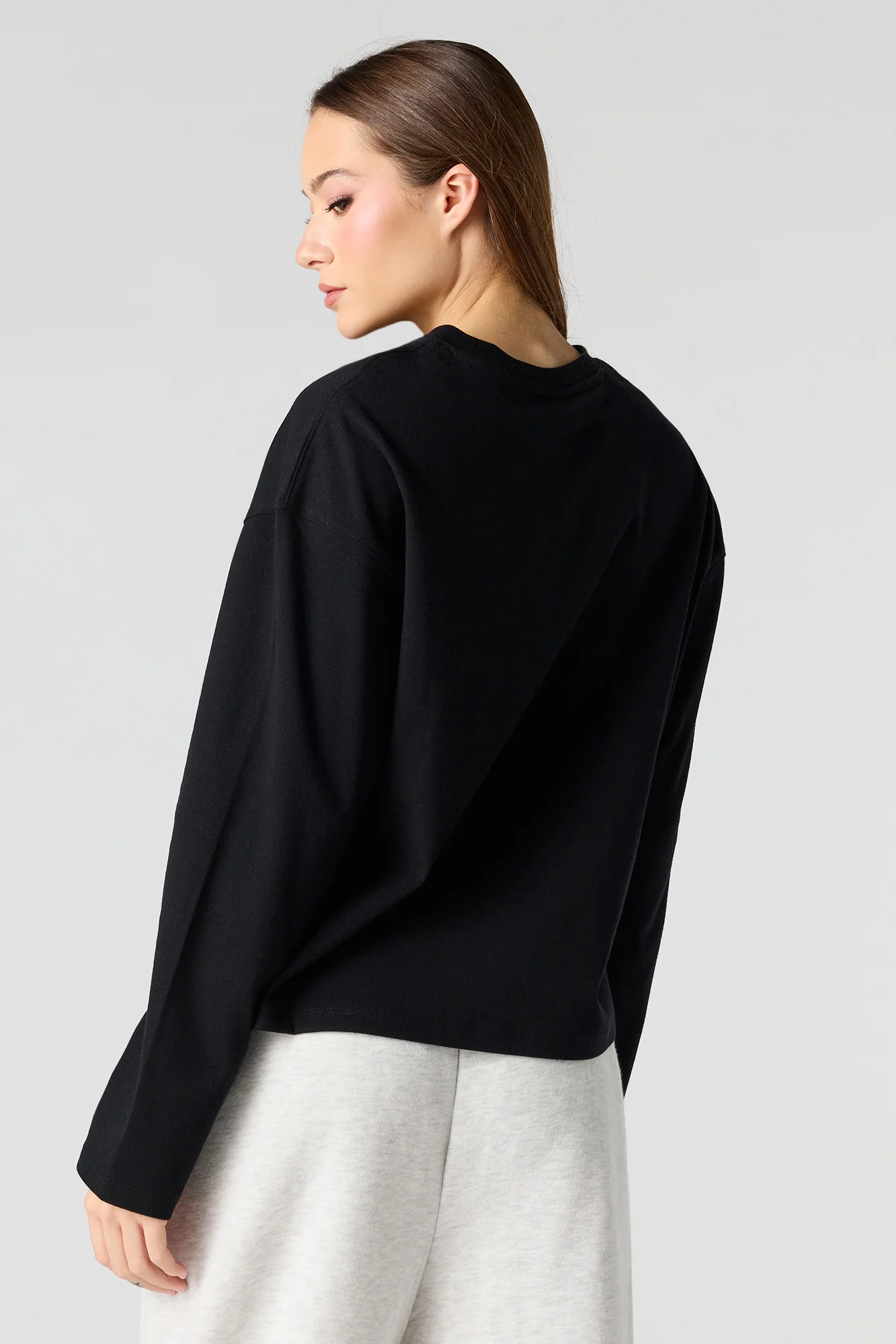 Striped Ribbed Classic Long Sleeve Top - Image 6