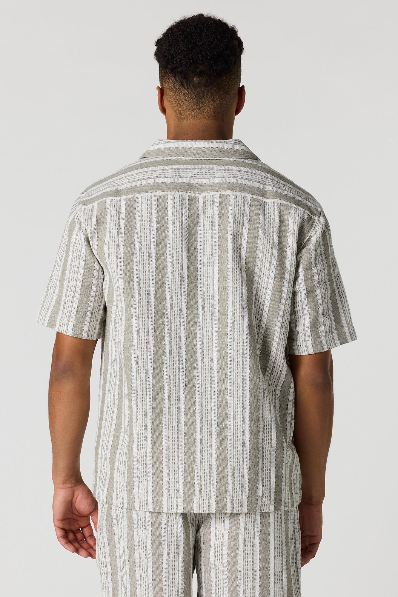 Textured Striped Button-Up Top - Image 8