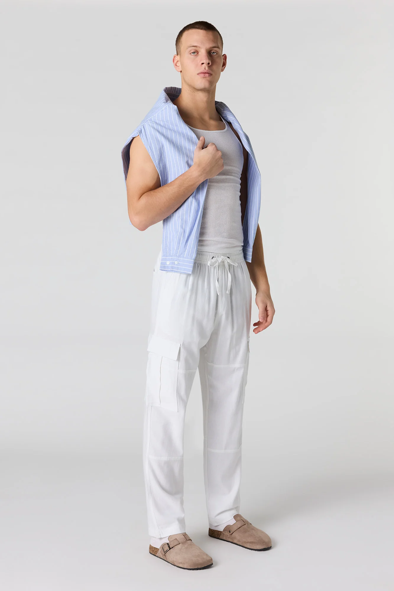Linen Baggy Cargo Jogger - Image 5