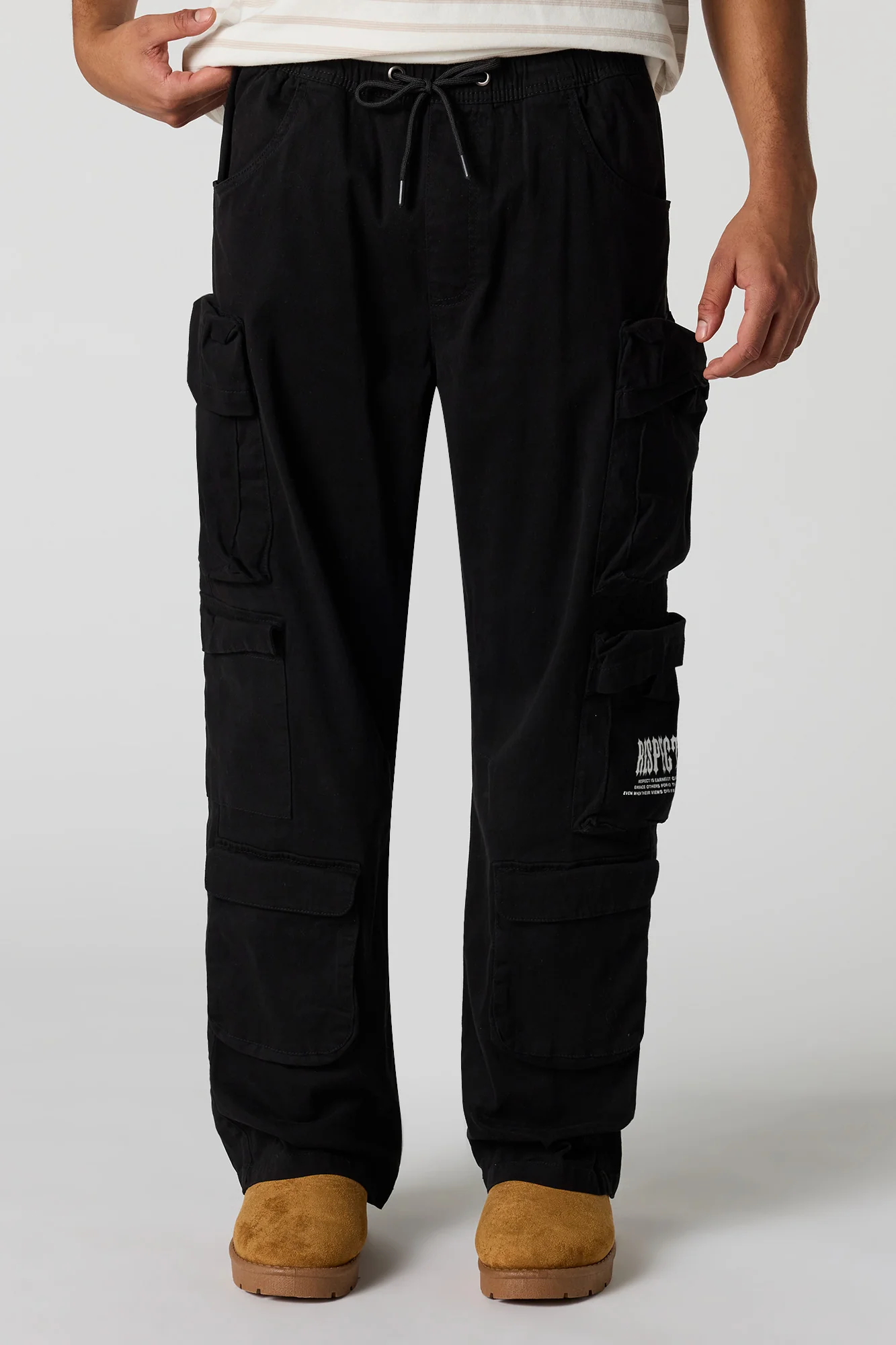 Respect Graphic Baggy Cargo Jogger - Image 5