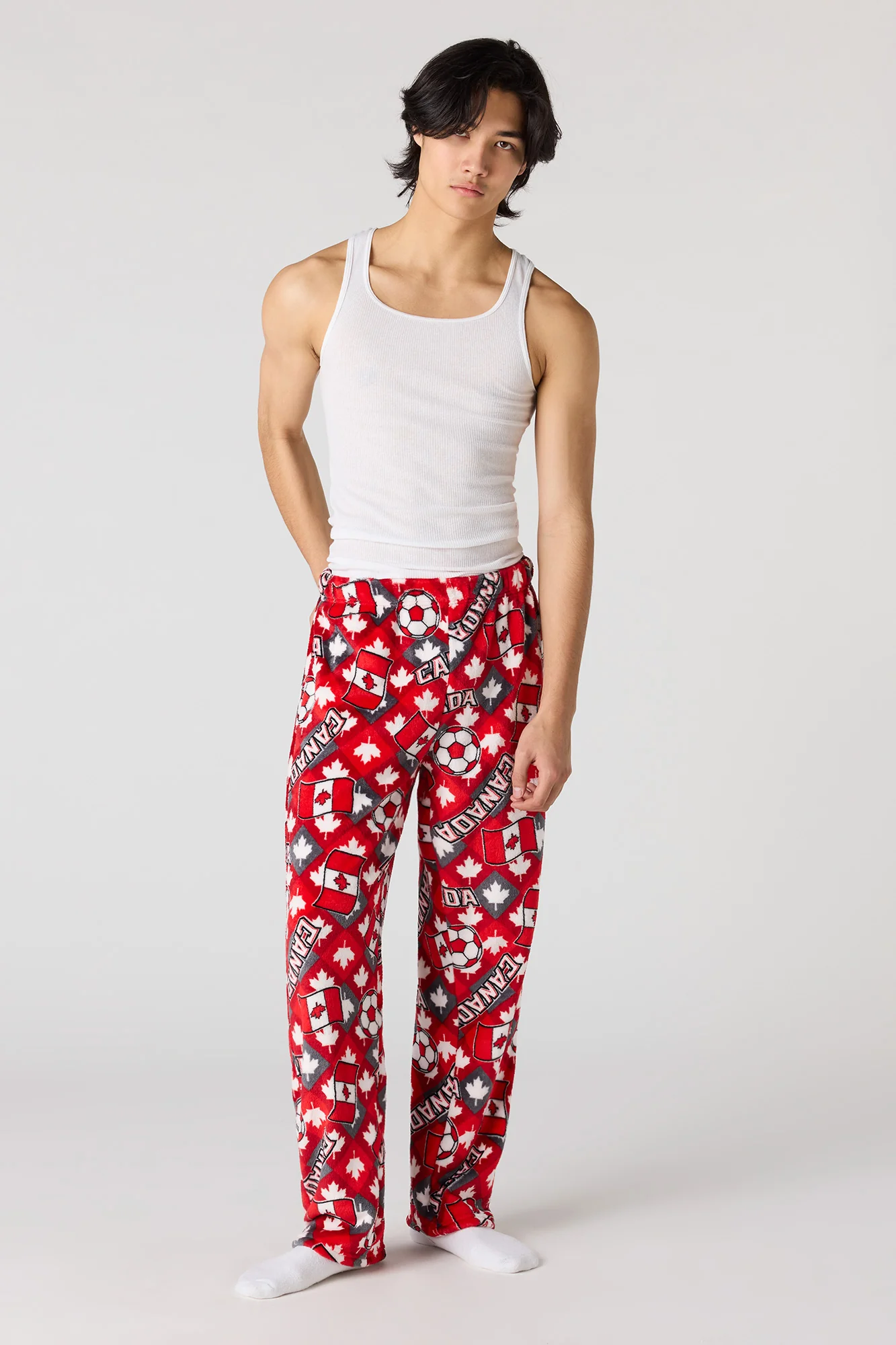 Canada Print Plush Pajama Pant - Image 2