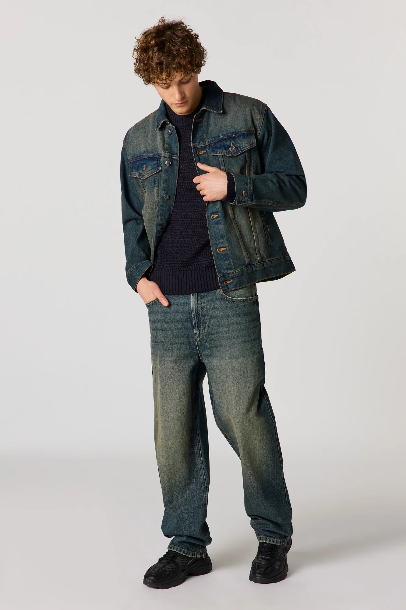 Dark Washed Baggy Jean - Image 2