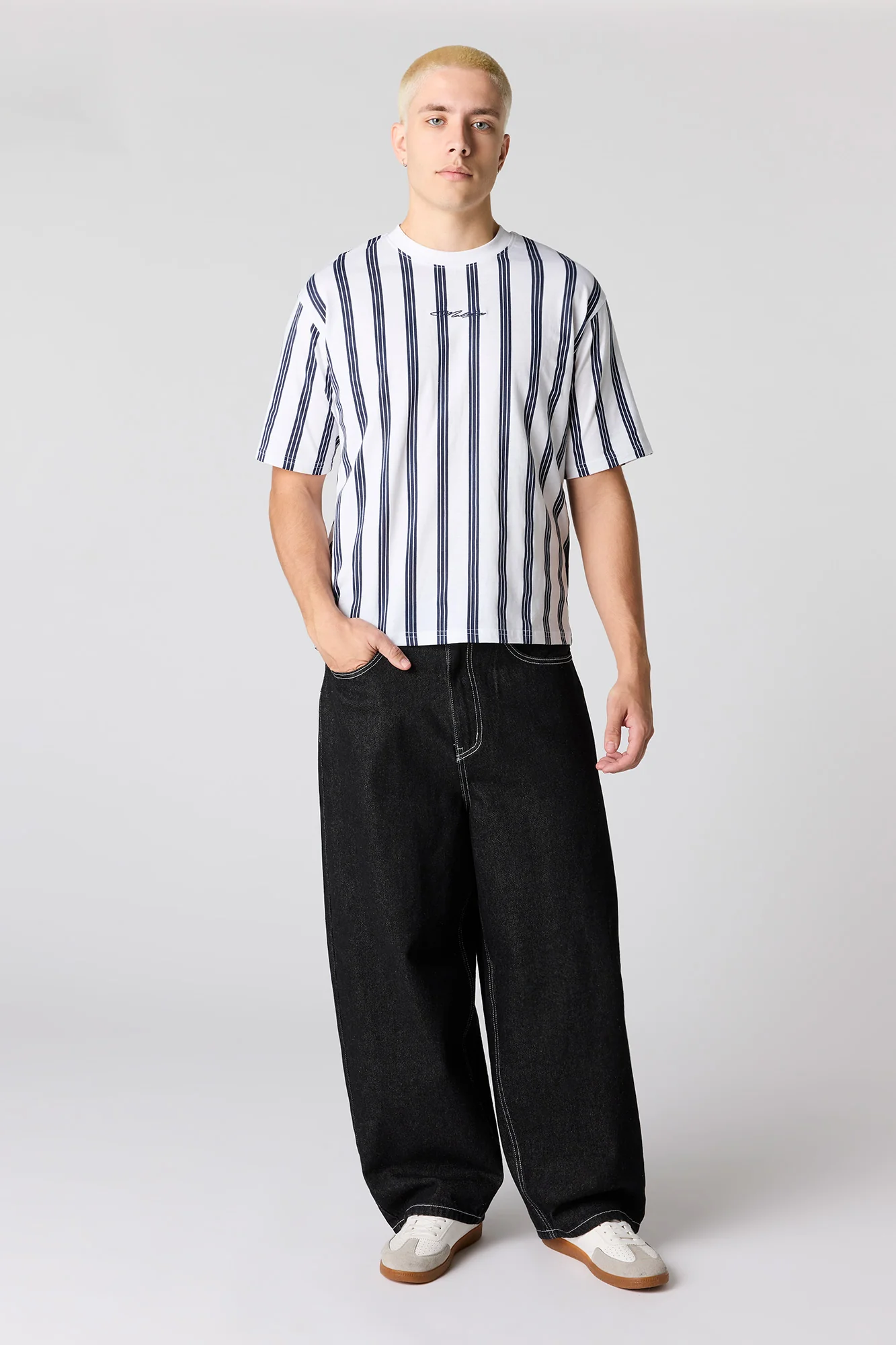 Malibu Embroidered Striped T-Shirt - Image 11
