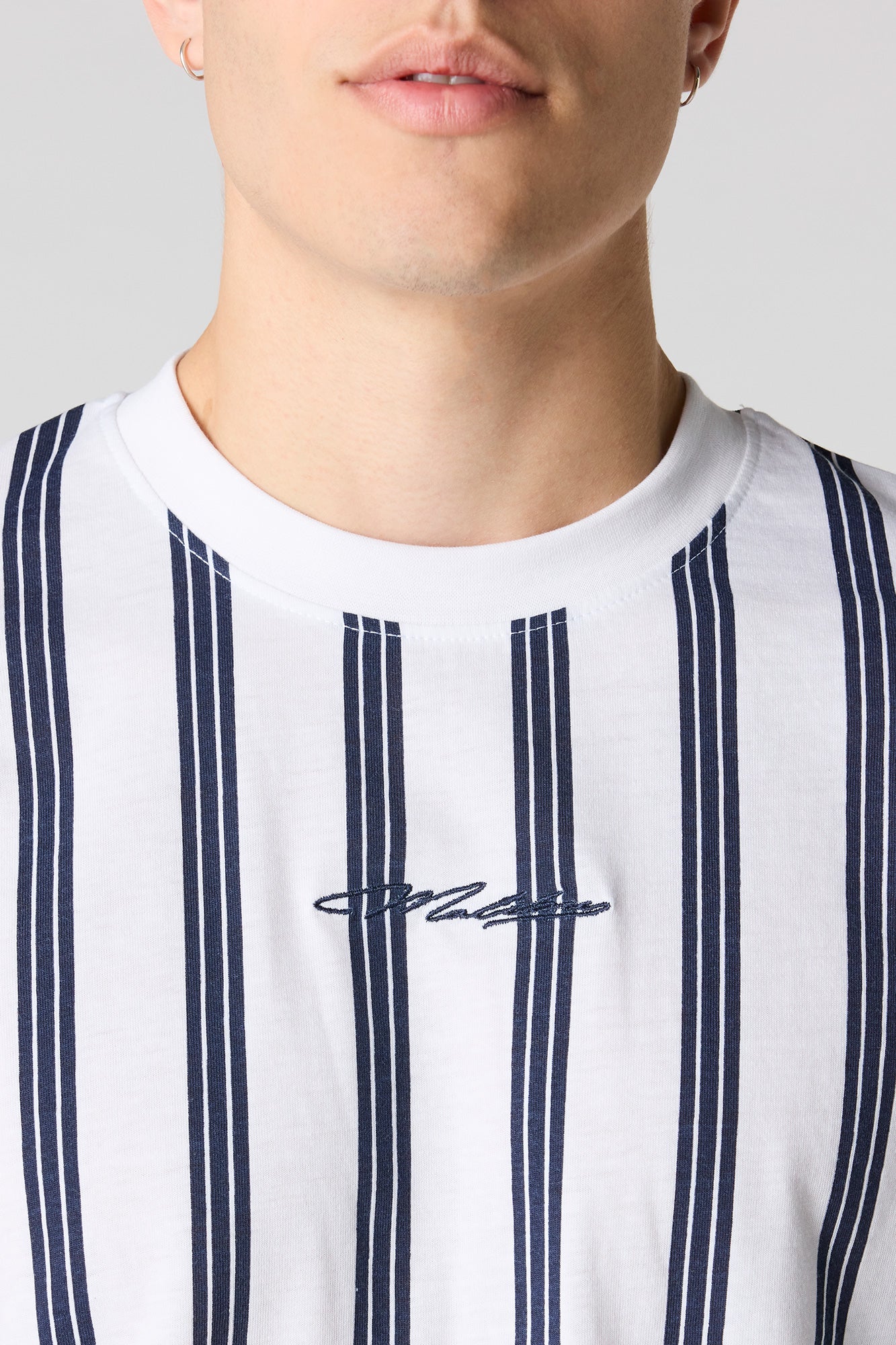 Malibu Embroidered Striped T-Shirt - Image 12