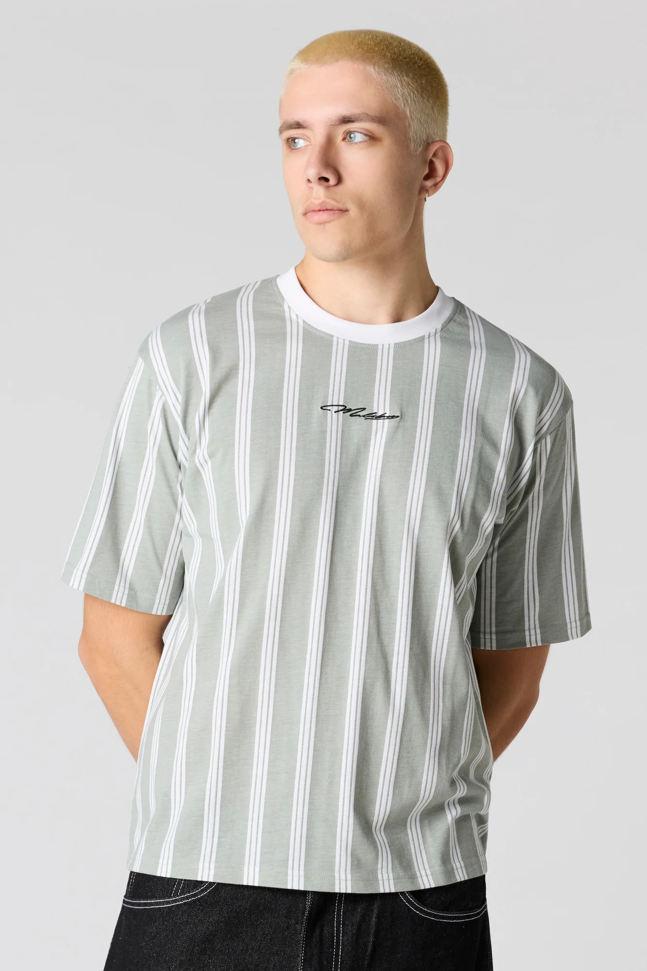 Malibu Embroidered Striped T-Shirt - Image 13