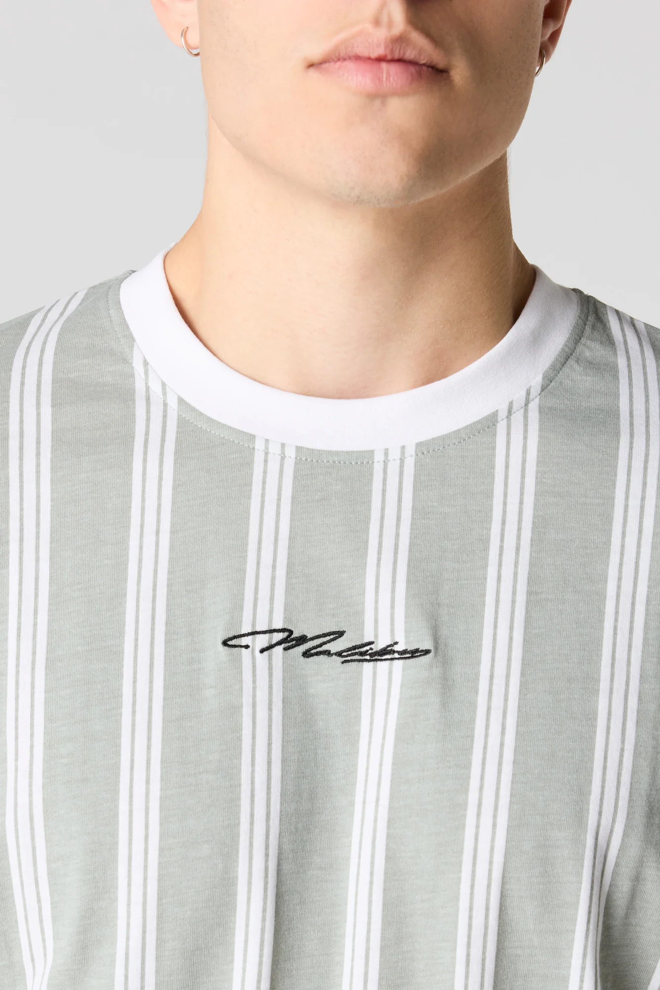 Malibu Embroidered Striped T-Shirt - Image 16