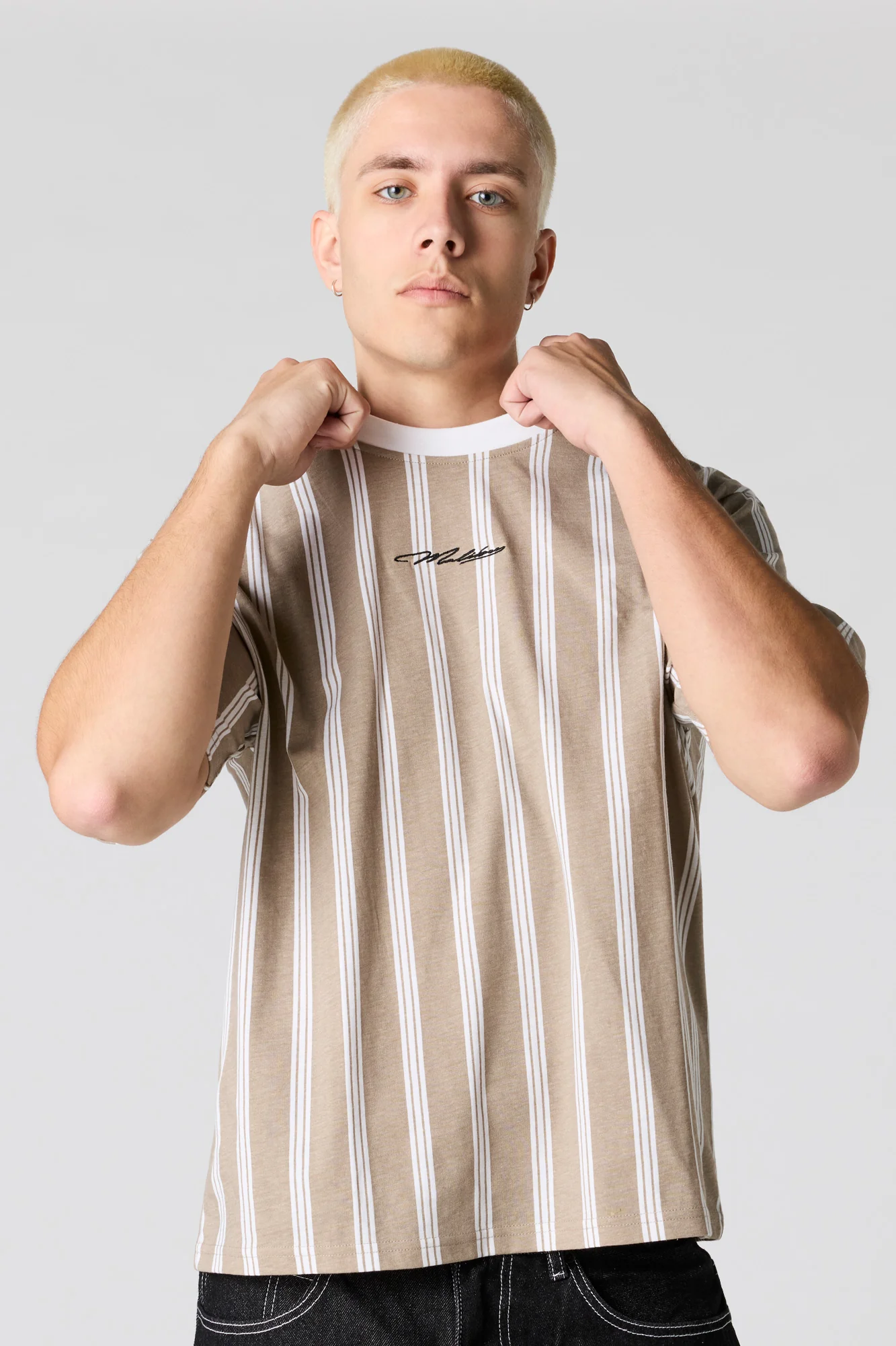 Malibu Embroidered Striped T-Shirt - Image 21