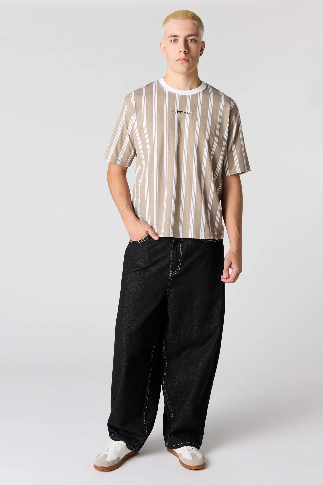 Malibu Embroidered Striped T-Shirt - Image 23