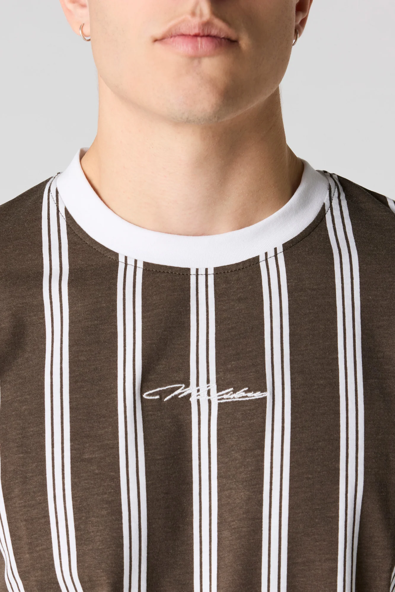 Malibu Embroidered Striped T-Shirt - Image 4