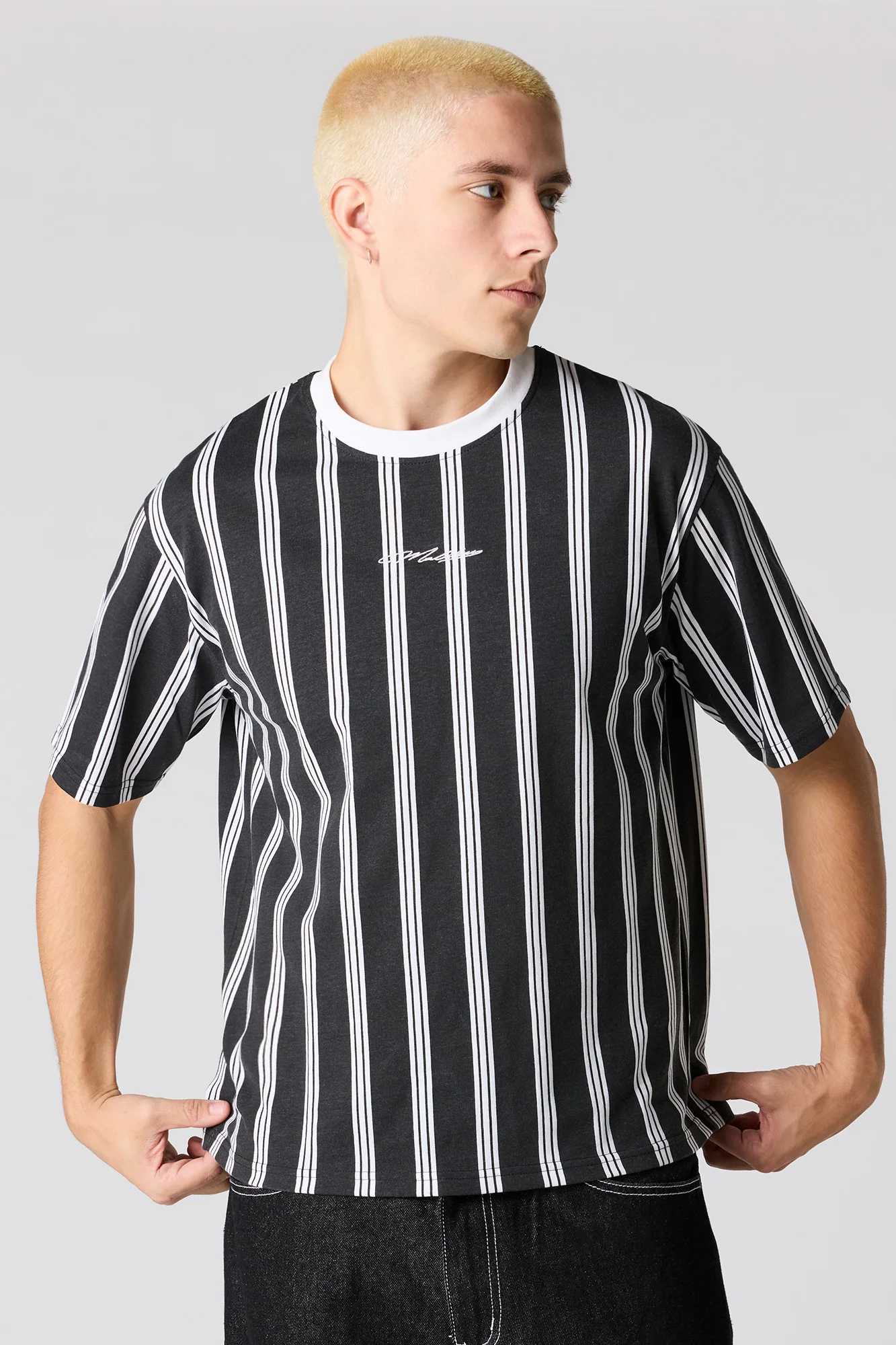 Malibu Embroidered Striped T-Shirt - Image 5